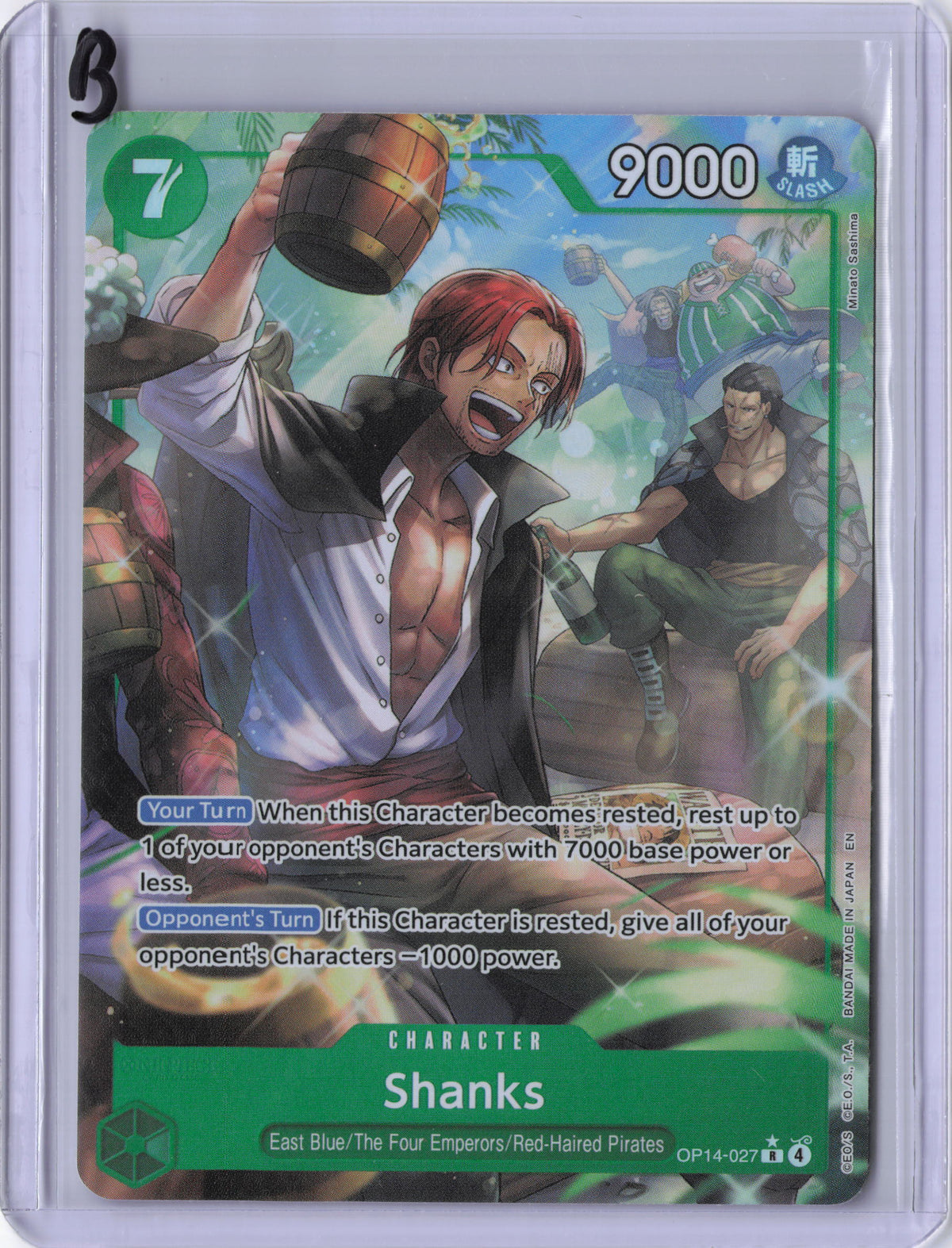 Shanks (Alternate Art) - The Azure Sea's Seven (OP14)
