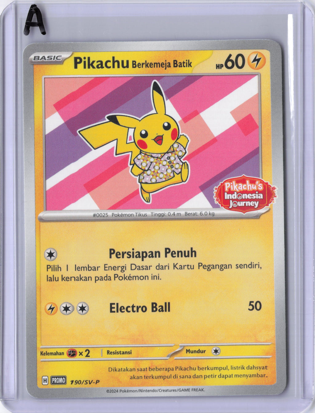 Indonesian Pikachu Berkemeja Batik - SV Promo (SVP) 190/SV-P