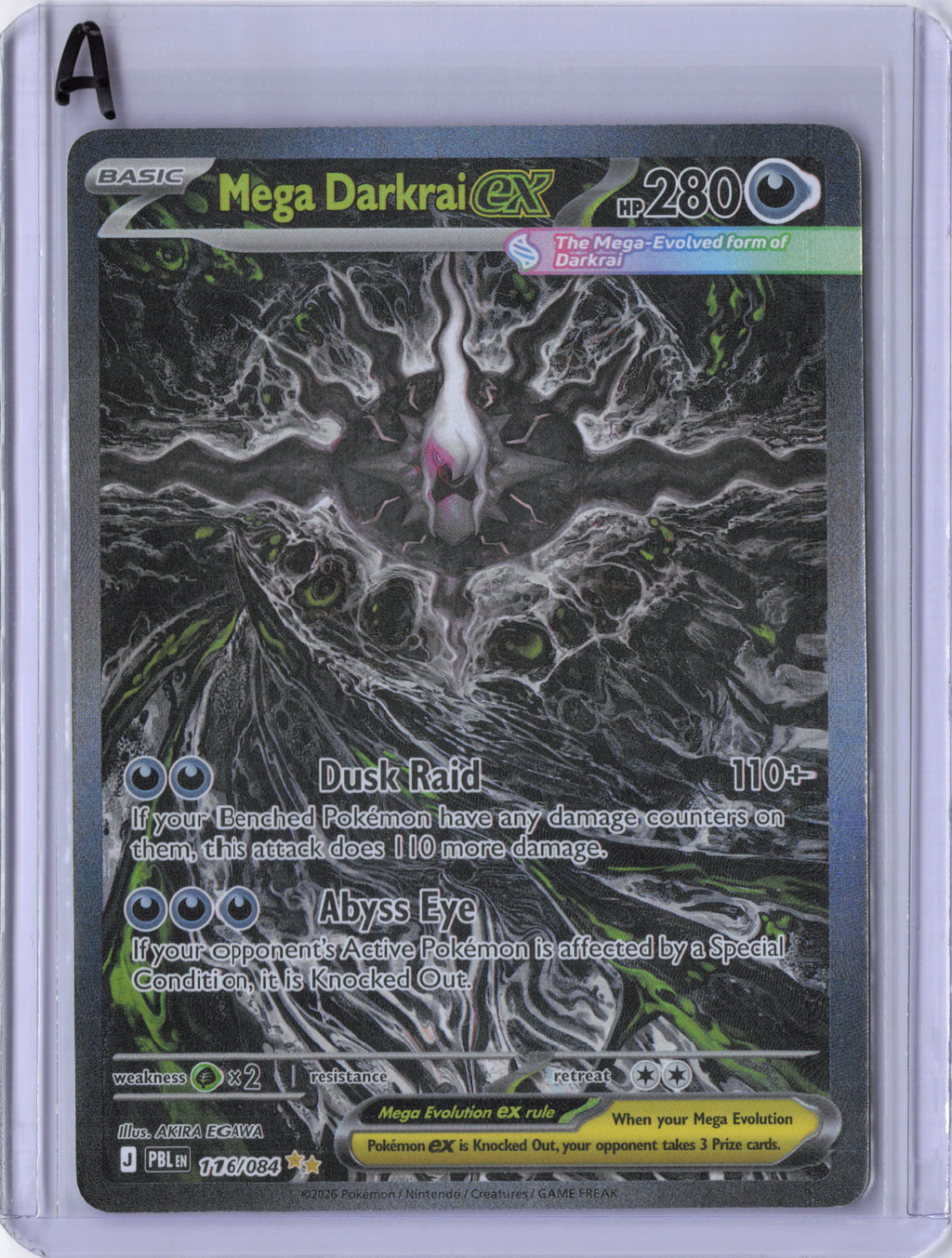 Mega Darkrai ex - 116/084 - ME05: Pitch Black (PBL)