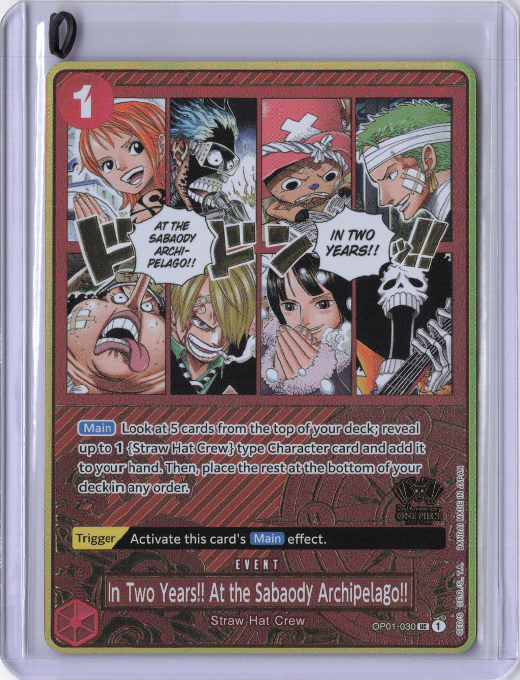 In Two Years!! At the Sabaody Archipelago!! (One Piece Japanese Version 2nd Anniversary Set) - One Piece Promotion Cards (OP-PR)