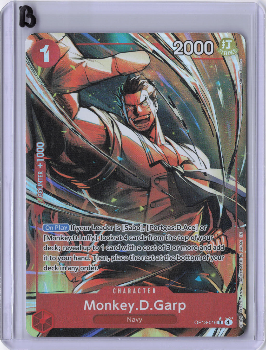Monkey.D.Garp (Alternate Art) - Carrying On His Will (OP13)