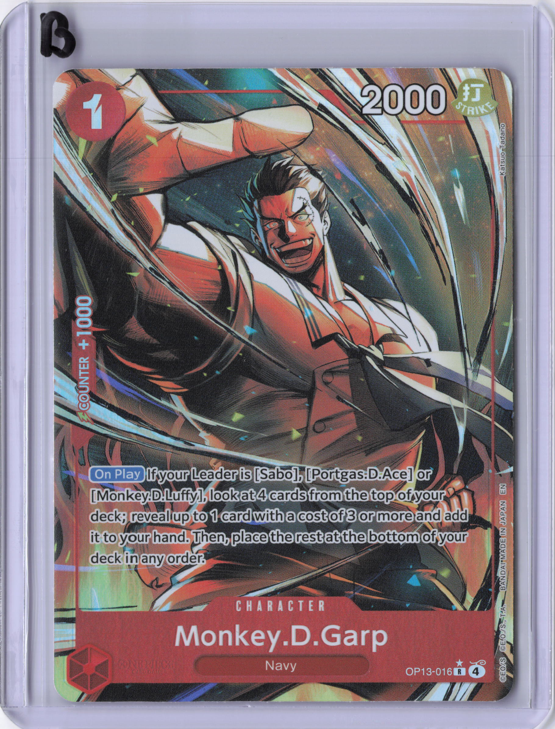 Monkey.D.Garp (Alternate Art) - Carrying On His Will (OP13)
