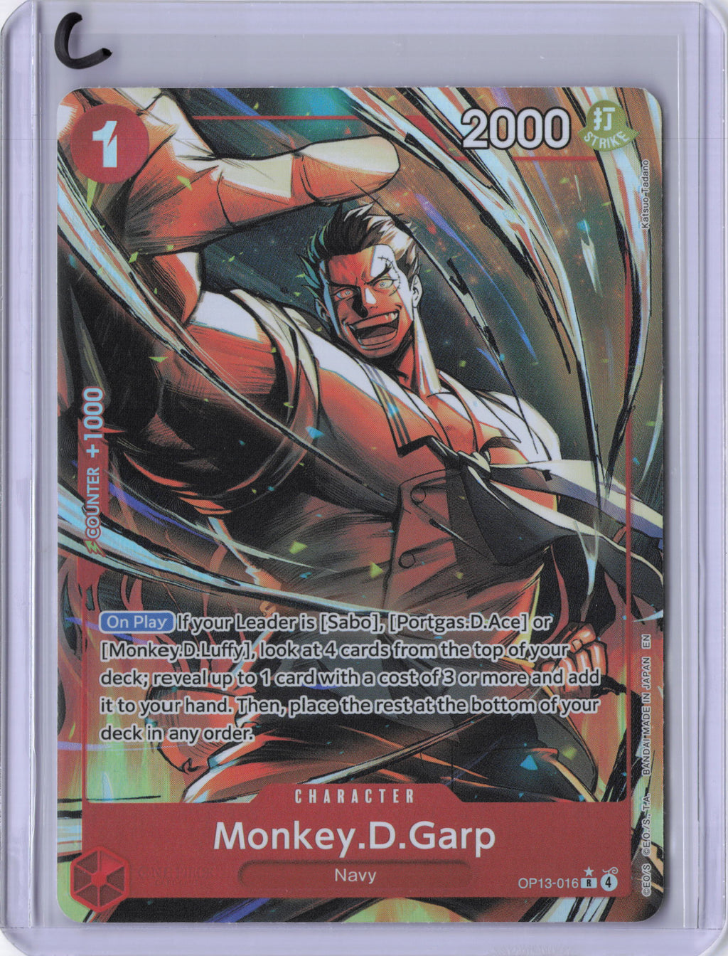 Monkey.D.Garp (Alternate Art) - Carrying On His Will (OP13)