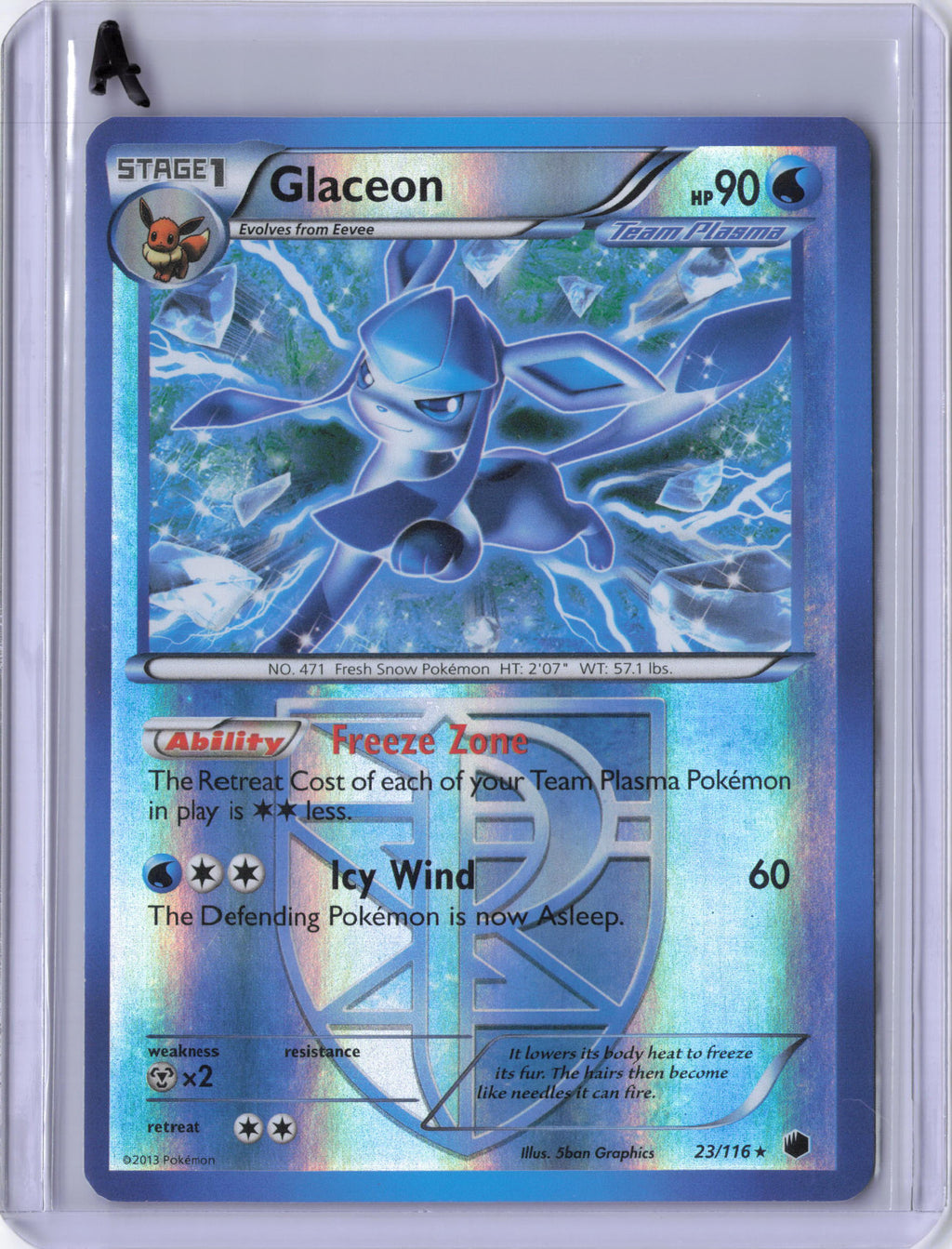 Glaceon (Team Plasma) (Reverse Holo)  - Plasma Freeze (PLF) LP