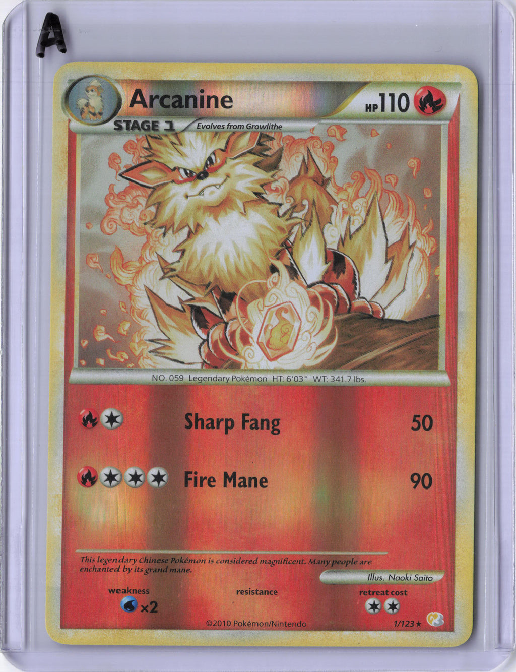 Arcanine (Reverse Holo) - HeartGold SoulSilver (HS)