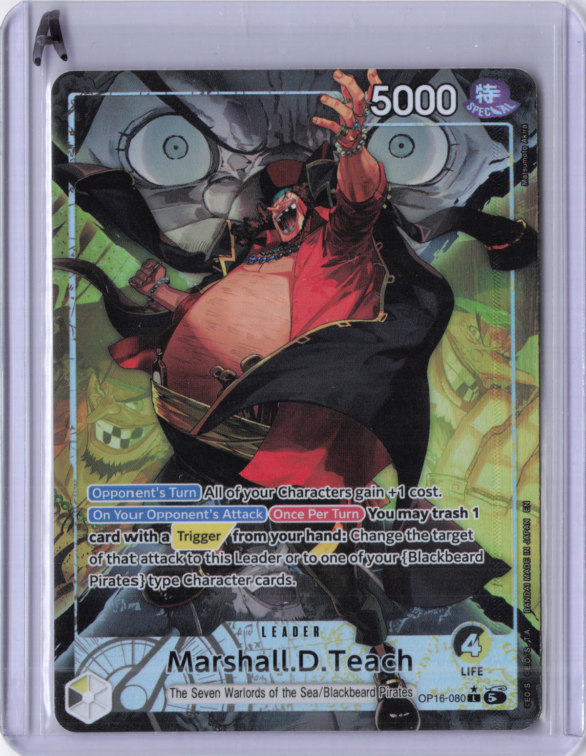 Marshall.D.Teach (080) (Alternate Art) - The Time of Battle (OP16)