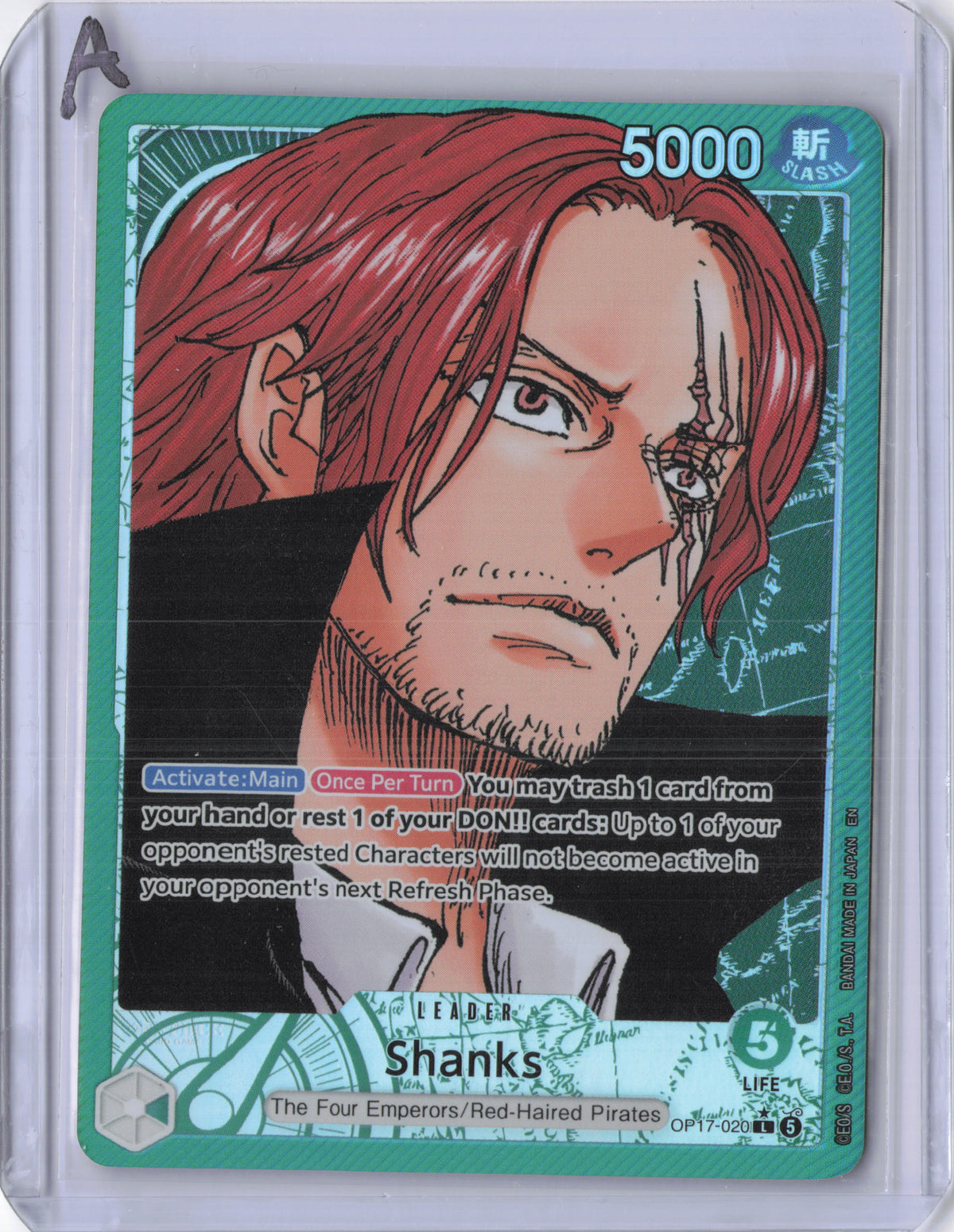 Shanks (020) (Alternate Art) - The World's Strongest Warriors (OP17)
