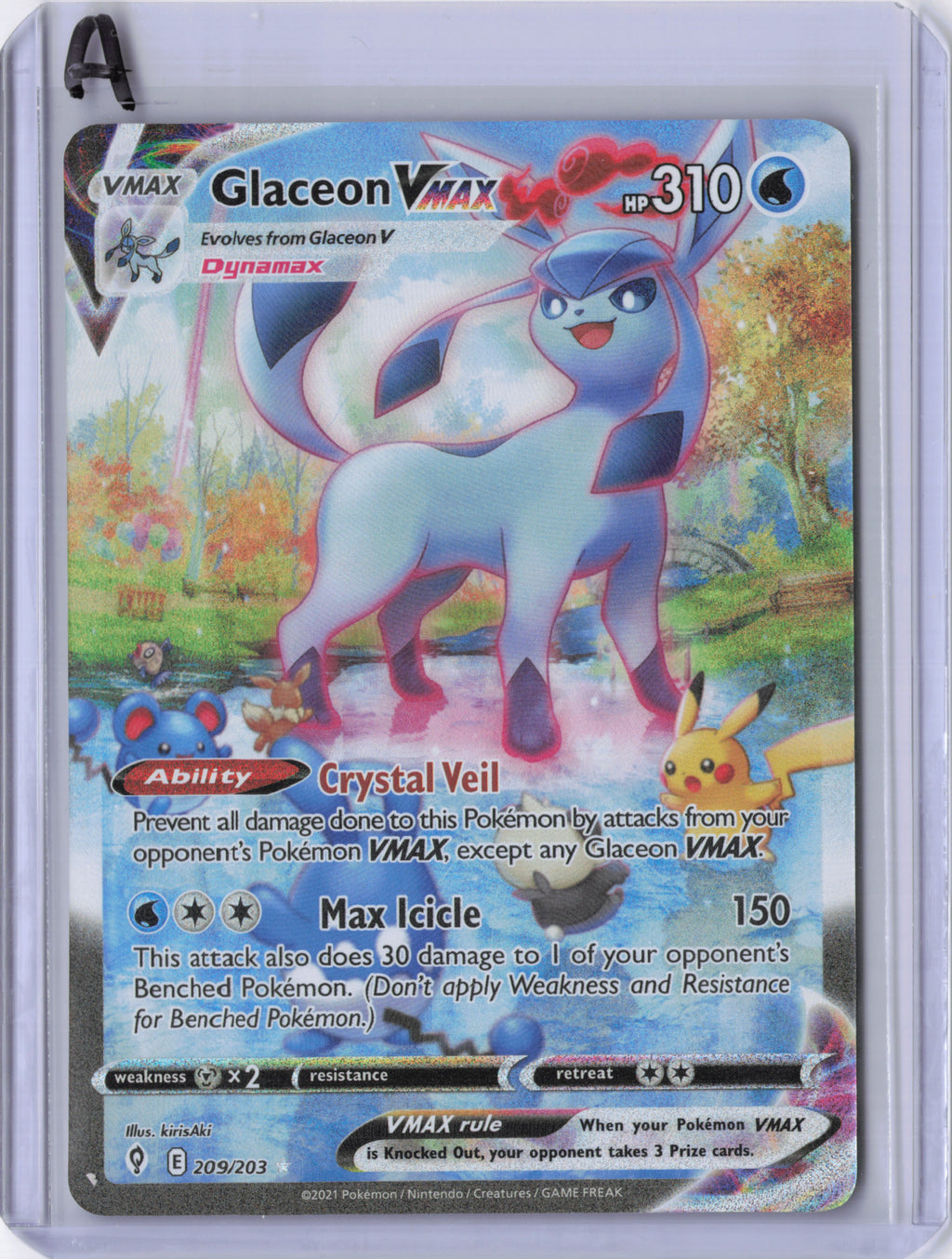 Glaceon VMAX (Alternate Art Secret) - SWSH07: Evolving Skies (SWSH07)