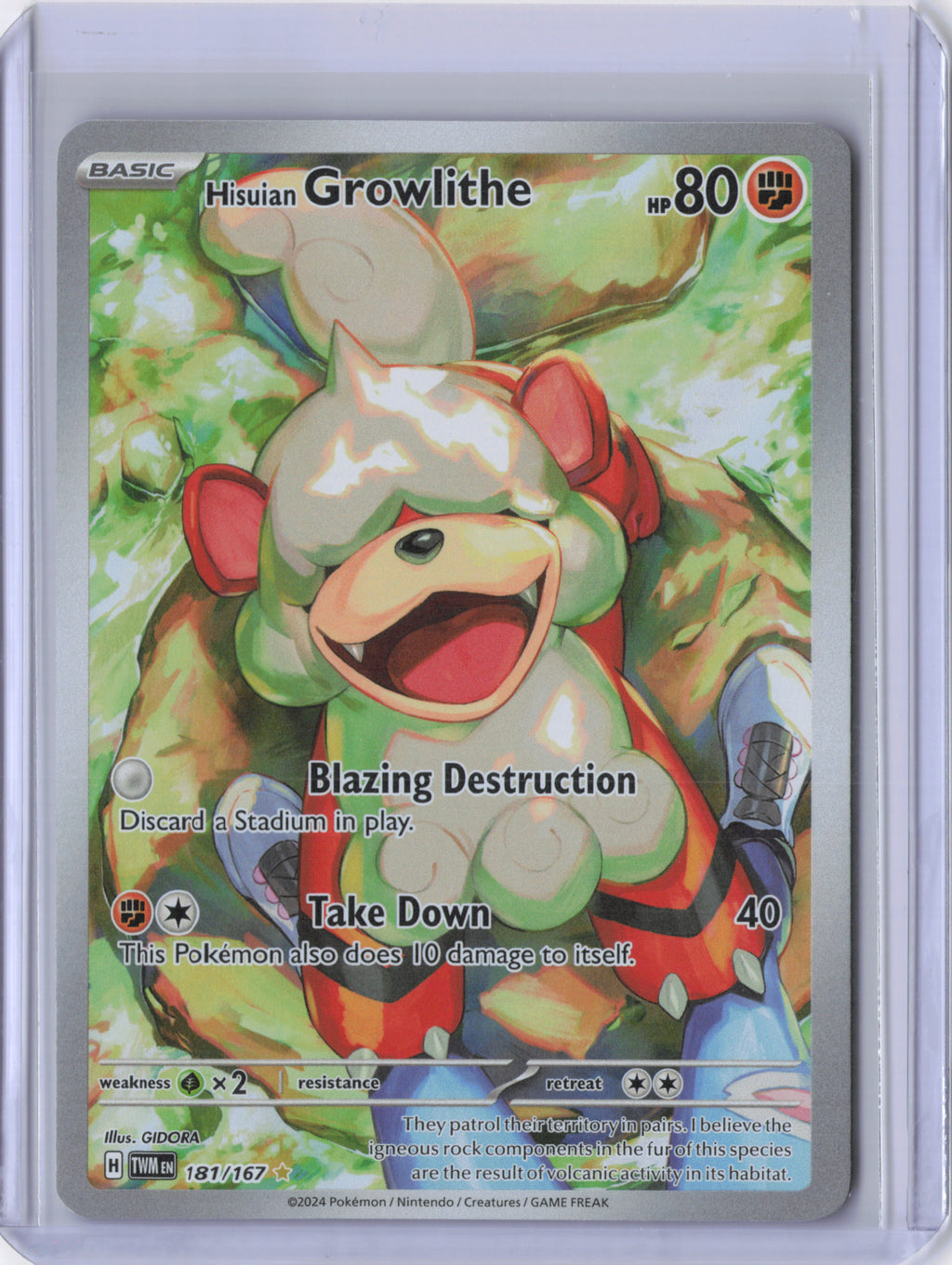 Hisuian Growlithe - 181/167 - SV06: Twilight Masquerade (TWM)