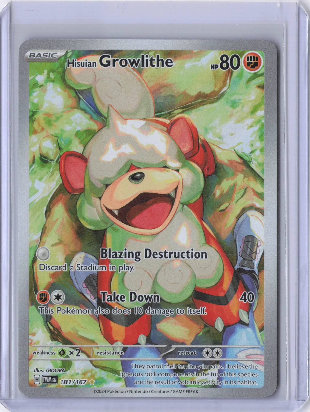 Hisuian Growlithe - 181/167 - SV06: Twilight Masquerade (TWM)