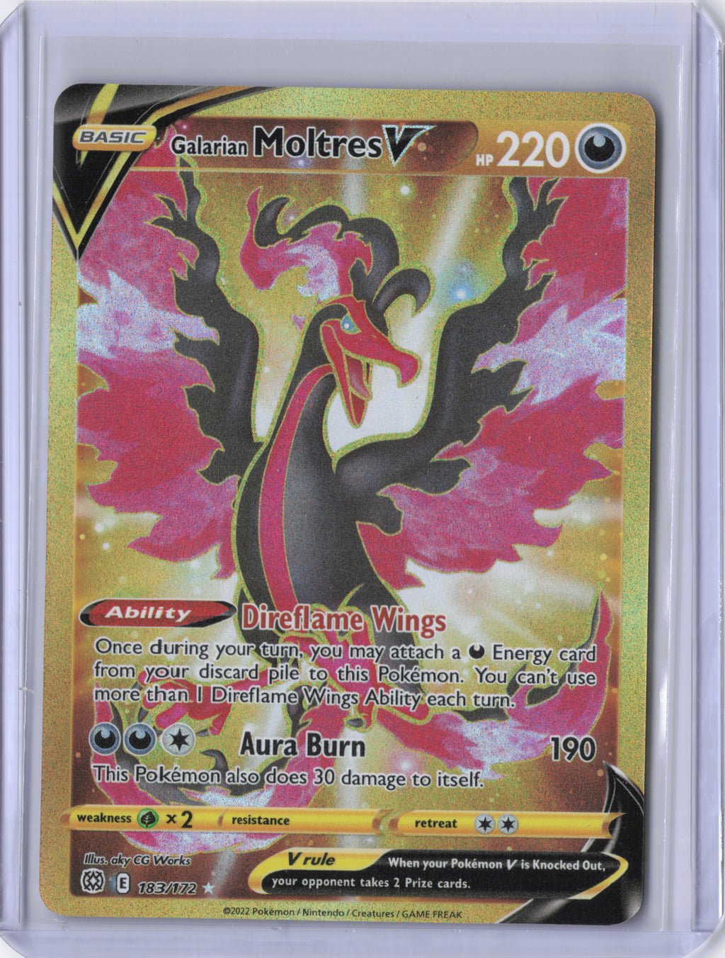 Galarian Moltres V (Secret) - SWSH09: Brilliant Stars (SWSH09)