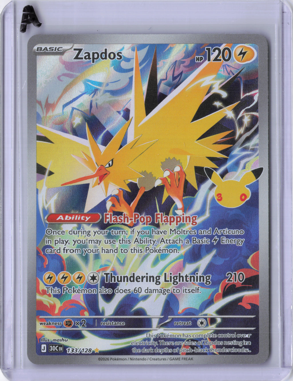Zapdos - 133/128 - ME: 30th Celebration (30C)