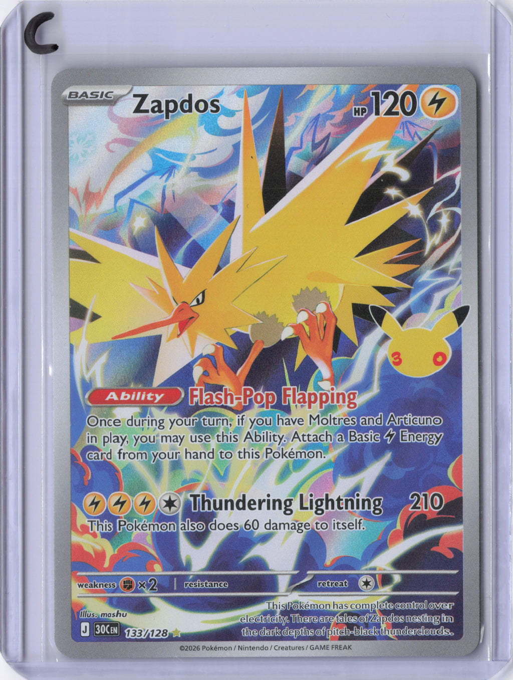 Zapdos - 133/128 - ME: 30th Celebration