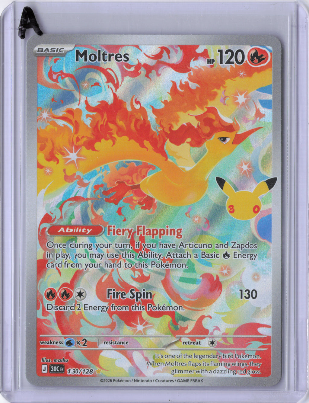 Moltres - 130/128 - ME: 30th Celebration (30C)