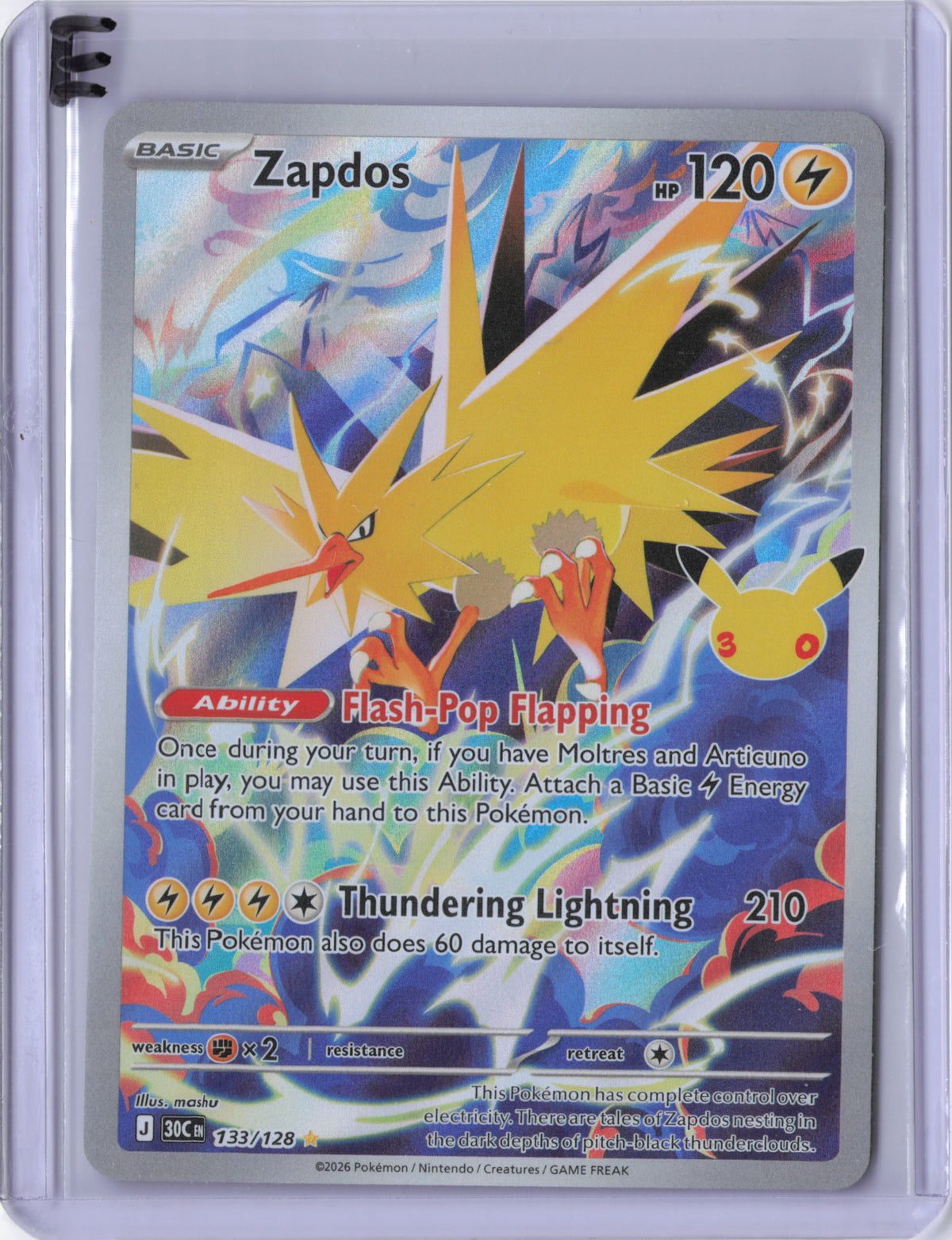 Zapdos - 133/128 - ME: 30th Celebration