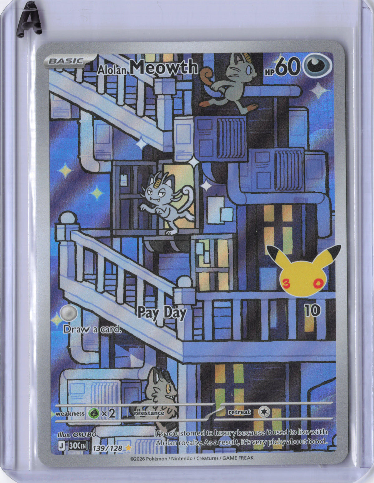 Alolan Meowth - 139/128 - ME: 30th Celebration