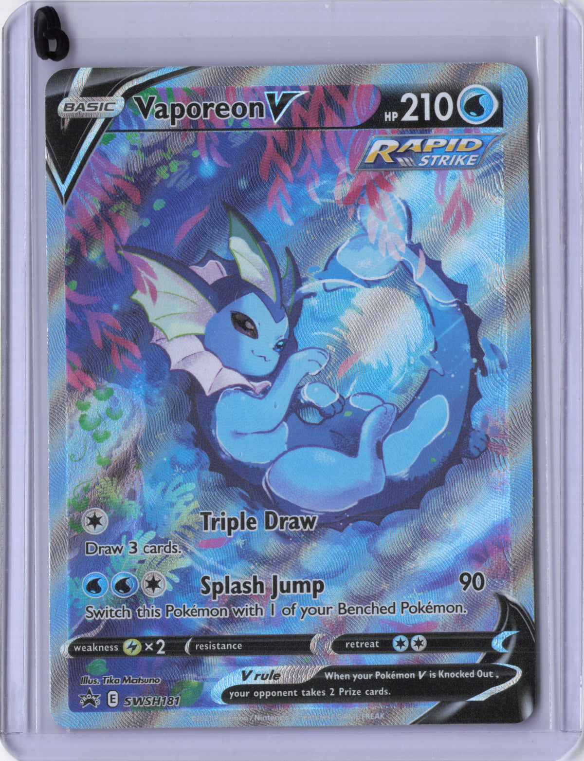 Vaporeon V - SWSH181 - SWSH: Sword & Shield Promo Cards (SWSD)