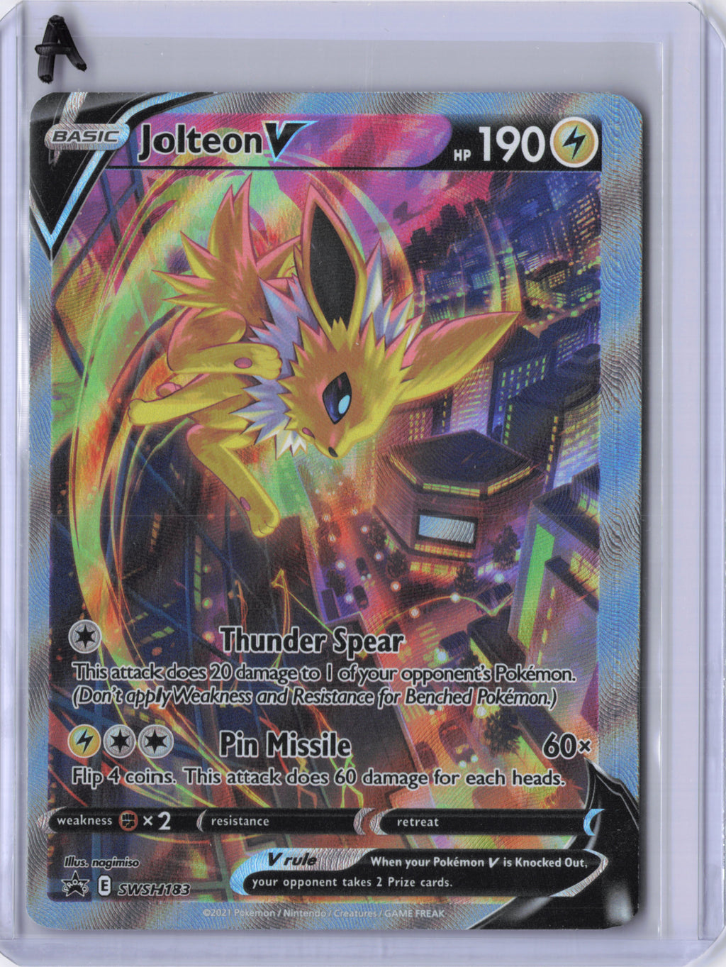 Jolteon V - SWSH183 - SWSH: Sword & Shield Promo Cards (SWSD)
