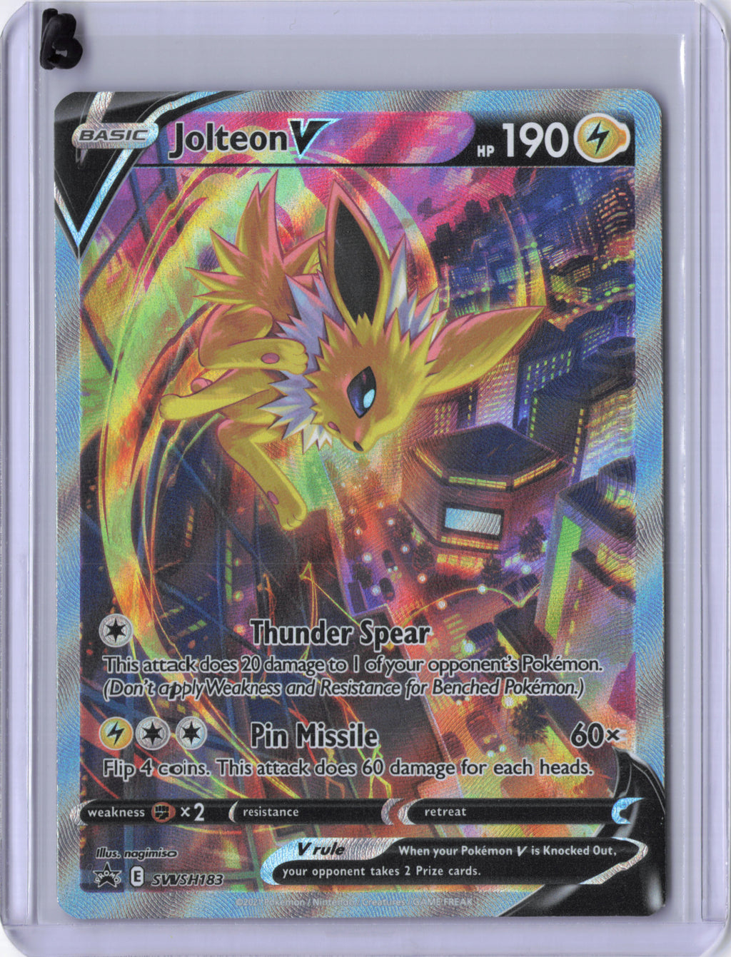 Jolteon V - SWSH183 - SWSH: Sword & Shield Promo Cards (SWSD)