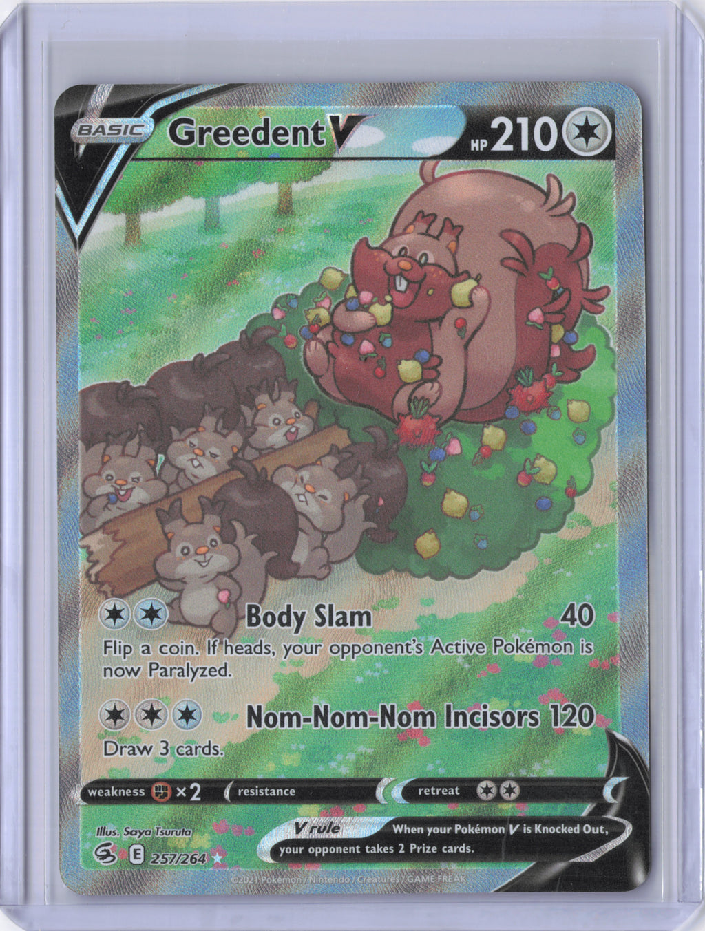 Greedent V (Alternate Full Art) - SWSH08: Fusion Strike (SWSH08)
