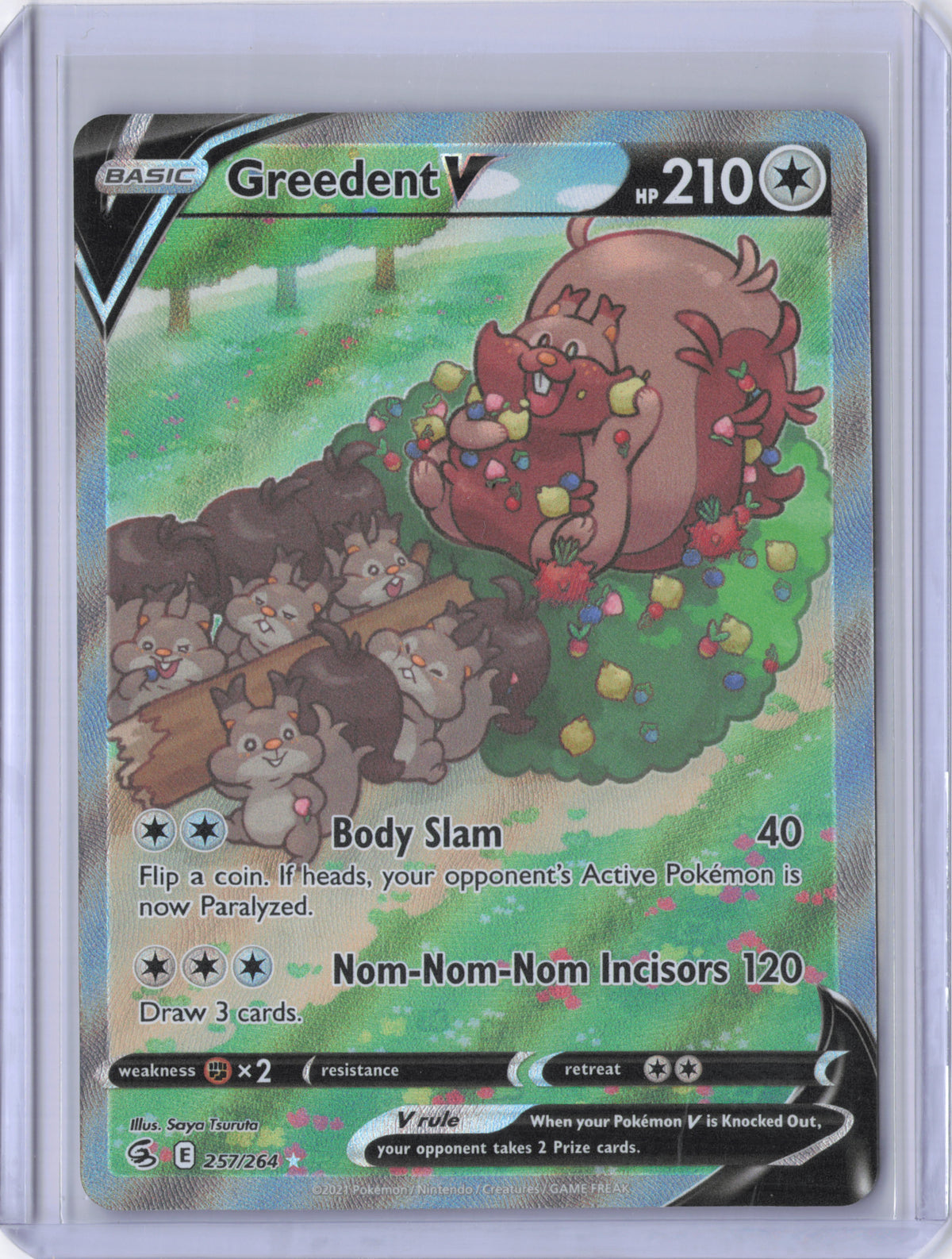 Greedent V (Alternate Full Art) - SWSH08: Fusion Strike (SWSH08)