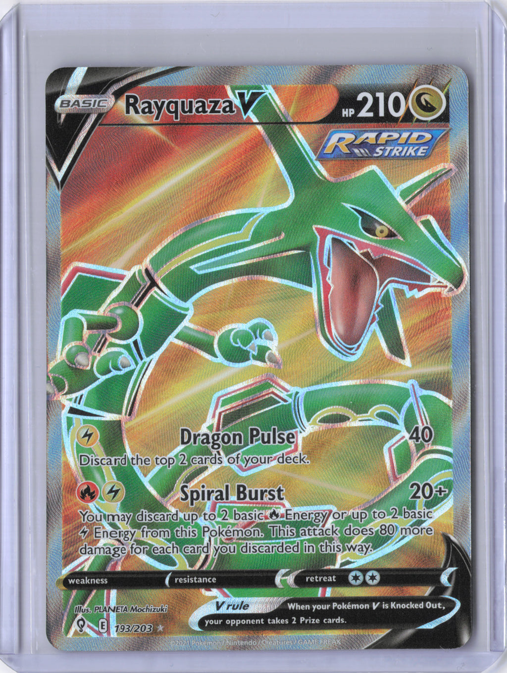 Rayquaza V (Full Art) - SWSH07: Evolving Skies (SWSH07)