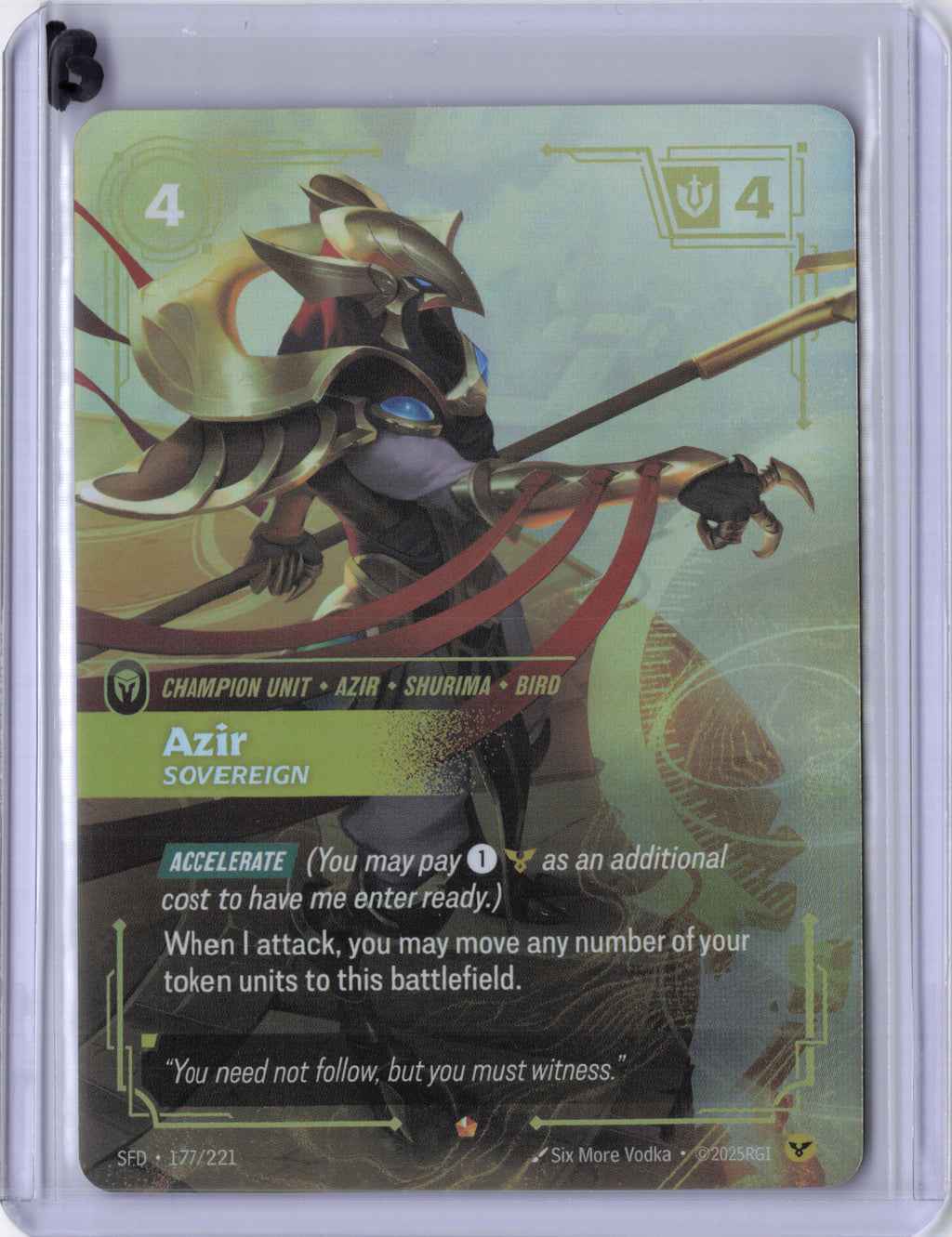 Azir, Sovereign (Alternate Art) - Spiritforged (SFD)