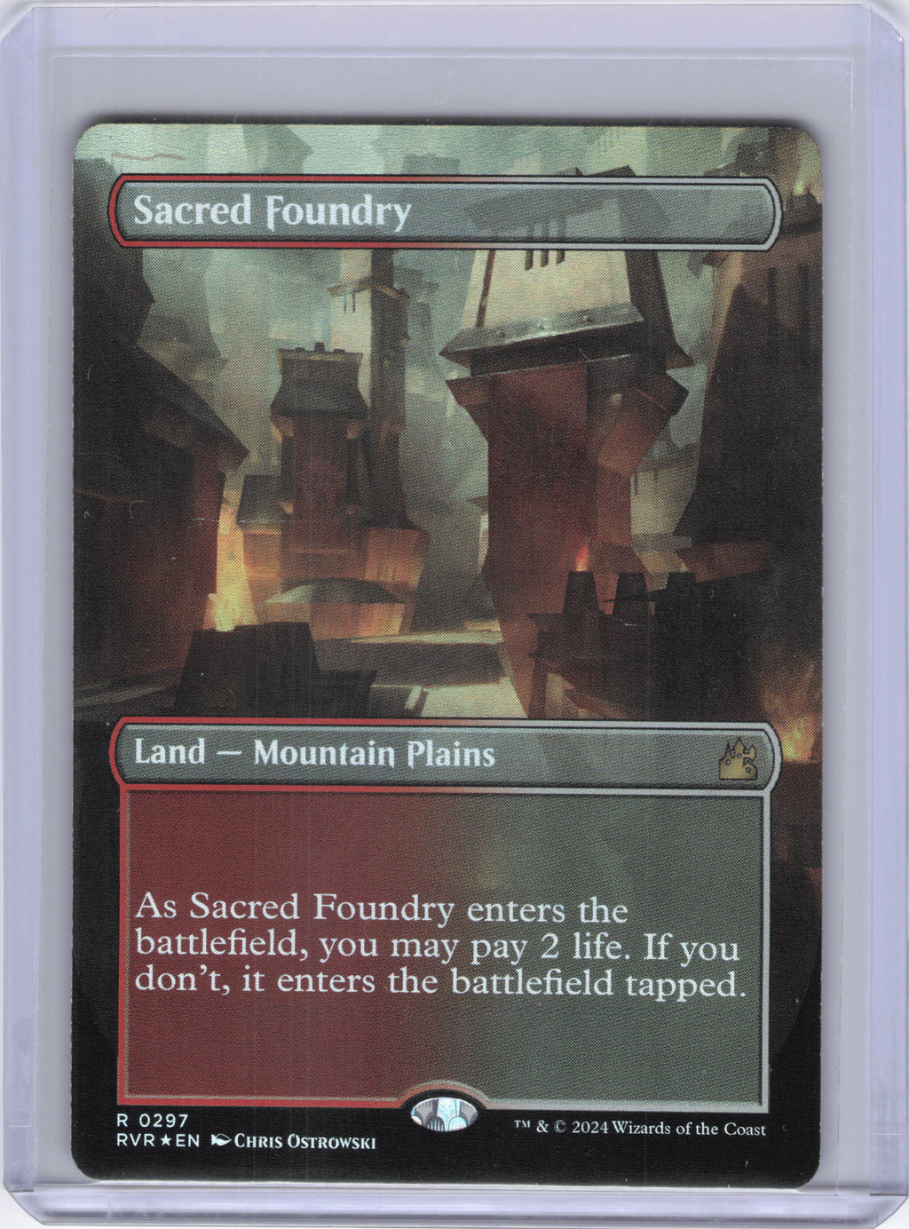 Sacred Foundry (Foil)(Borderless) - Ravnica Remastered (RVR)