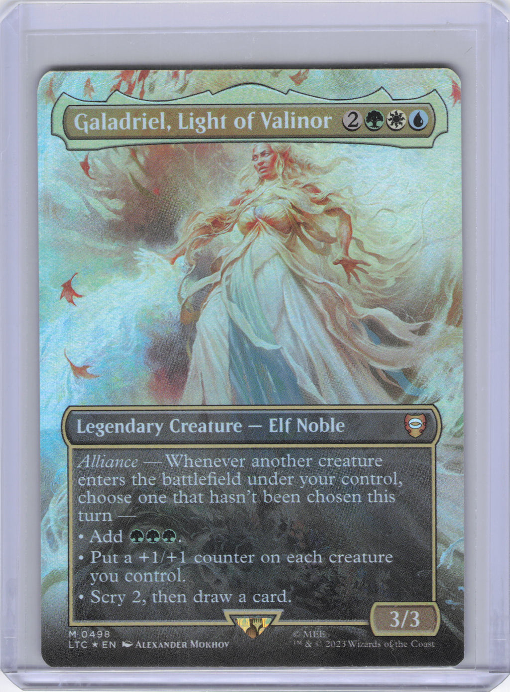 Galadriel, Light of Valinor (Borderless) - Commander: The Lord of the Rings: Tales of Middle-earth (LTC)