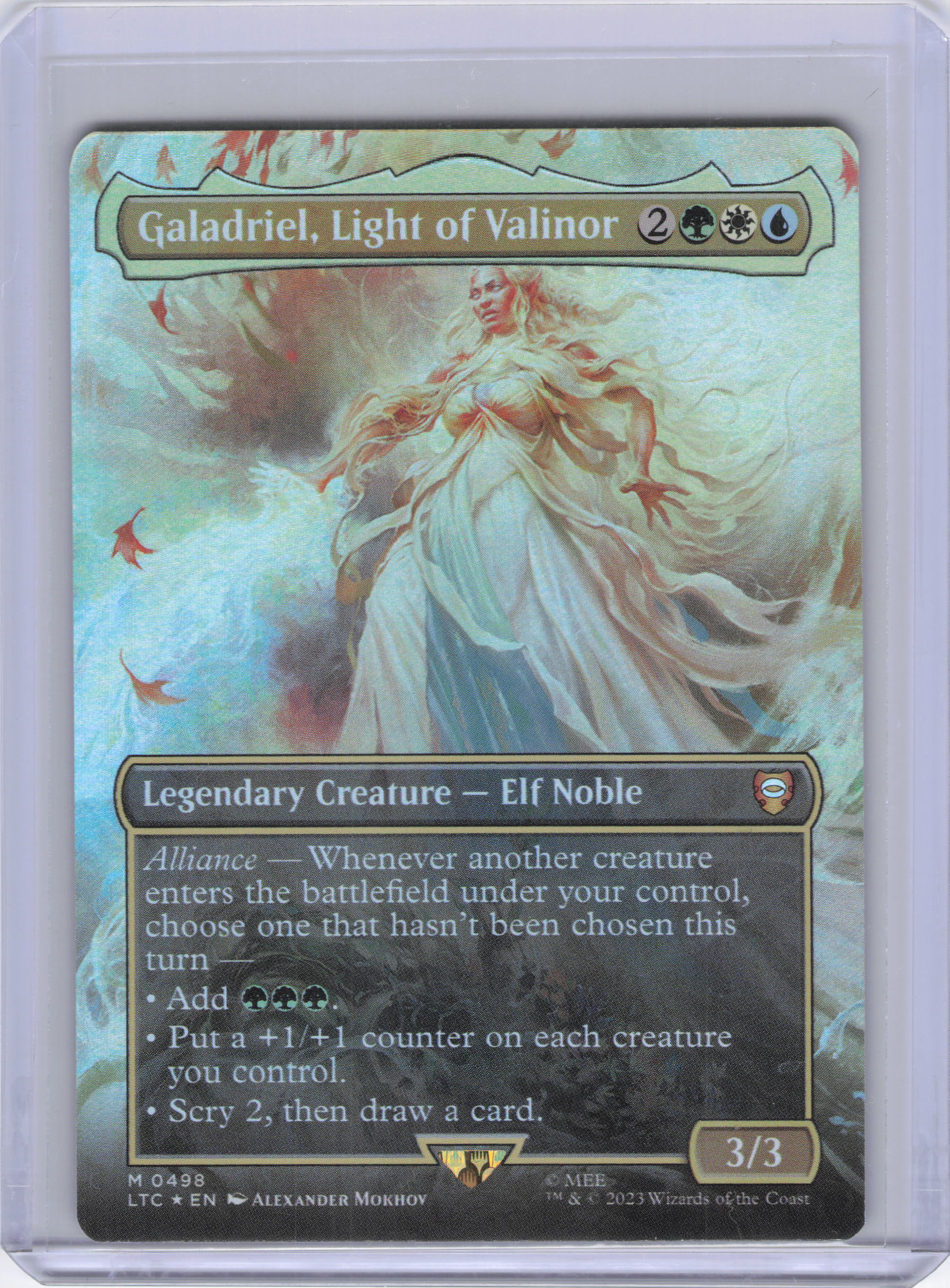 Galadriel, Light of Valinor (Borderless) - Commander: The Lord of the Rings: Tales of Middle-earth (LTC)