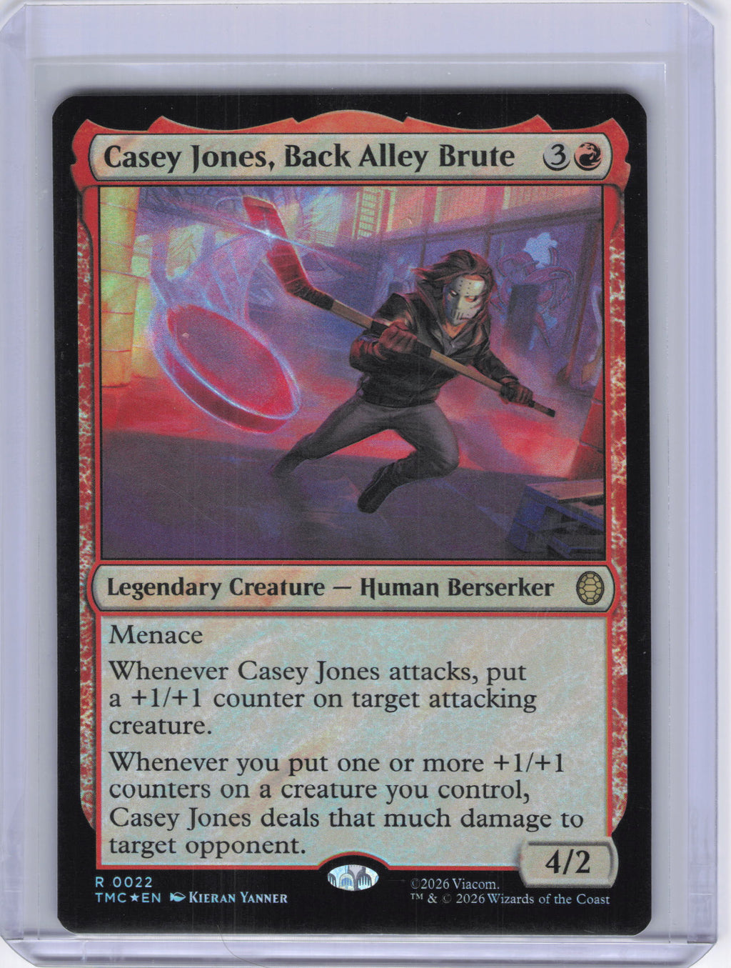 Casey Jones, Back Alley Brute (Surge Foil) - Commander: Teenage Mutant Ninja Turtles (TMC)