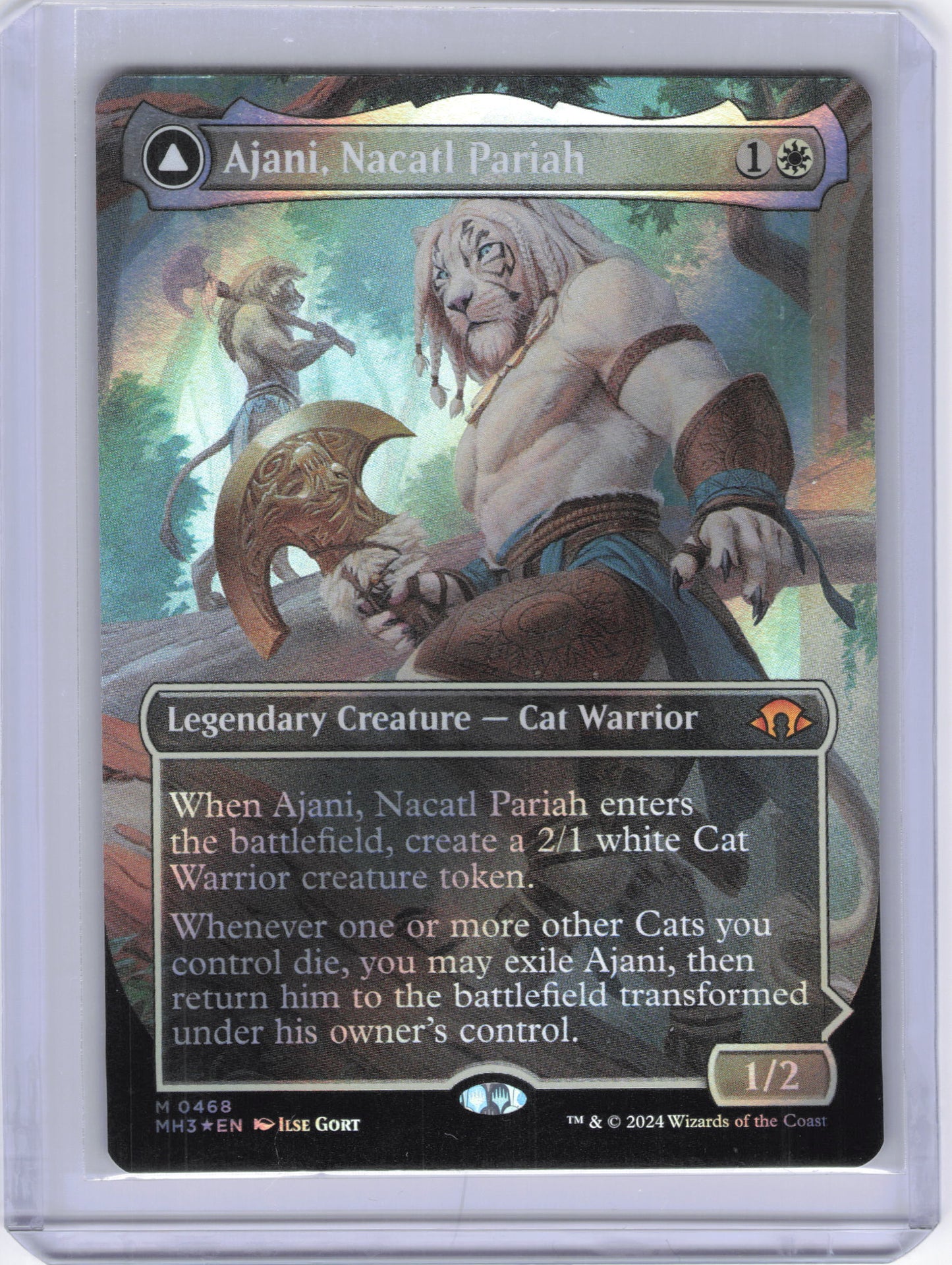 Ajani, Nacatl Pariah (Borderless) (Textured Foil) - Modern Horizons 3 (MH3)