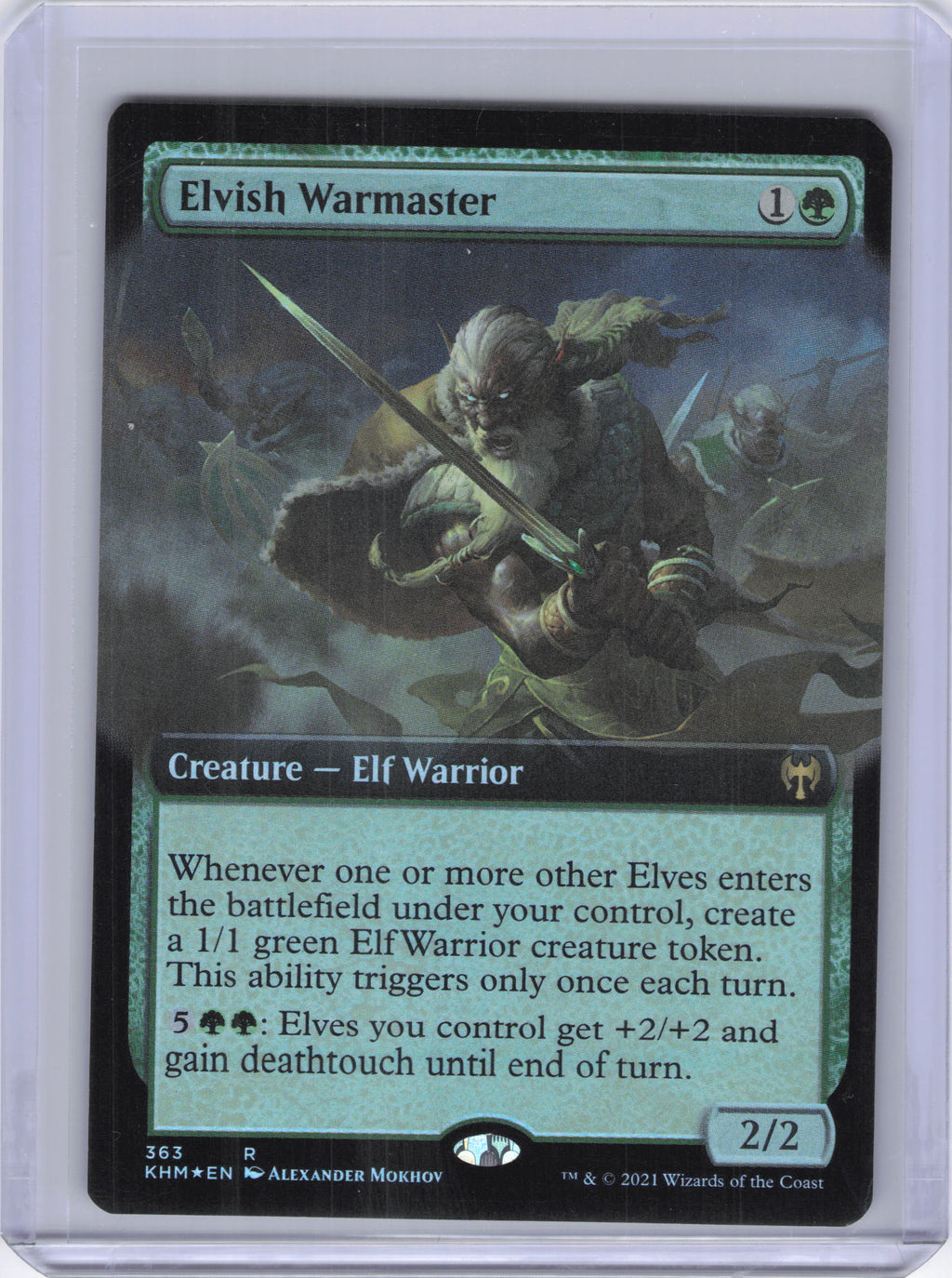 Elvish Warmaster (Foil)(Extended Art) - Kaldheim (KHM)