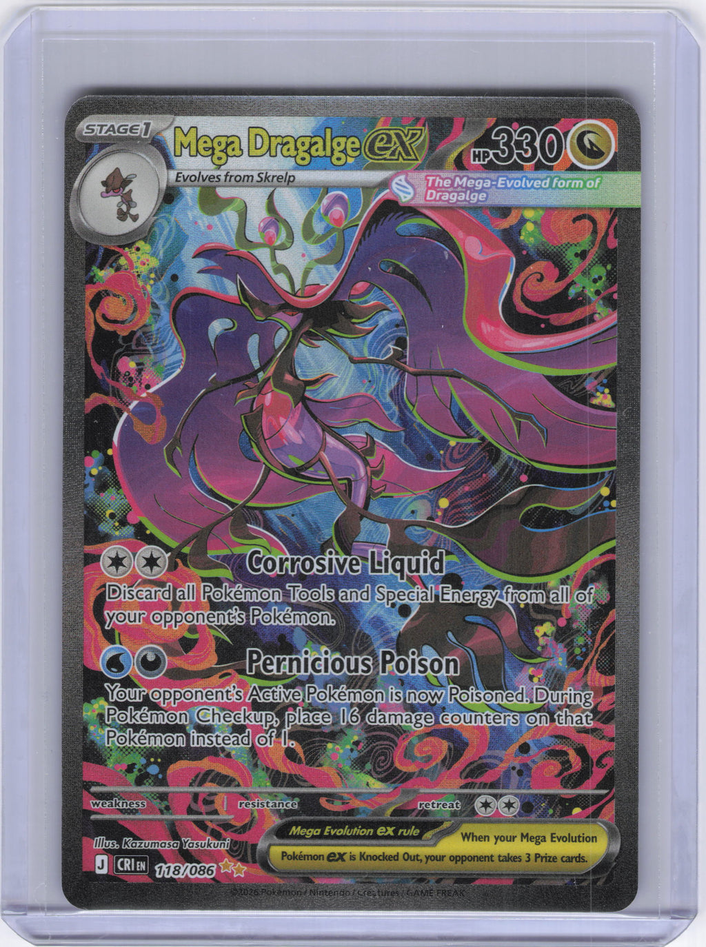 Mega Dragalge ex - 118/086 - ME04: Chaos Rising (CRI)