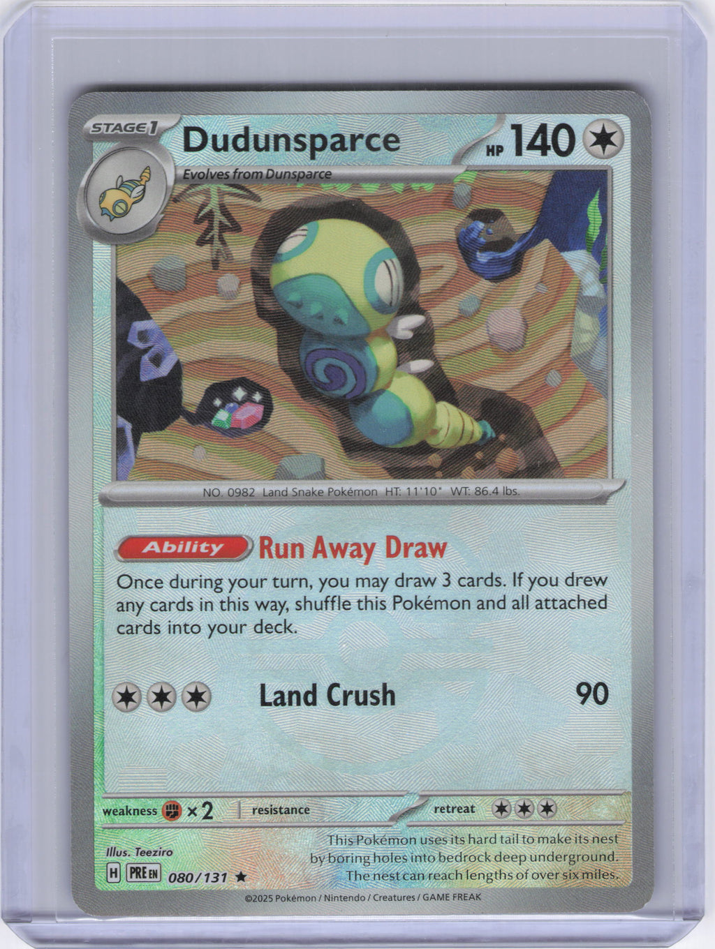 Dudunsparce (Master Ball Pattern) - SV: Prismatic Evolutions (PRE)