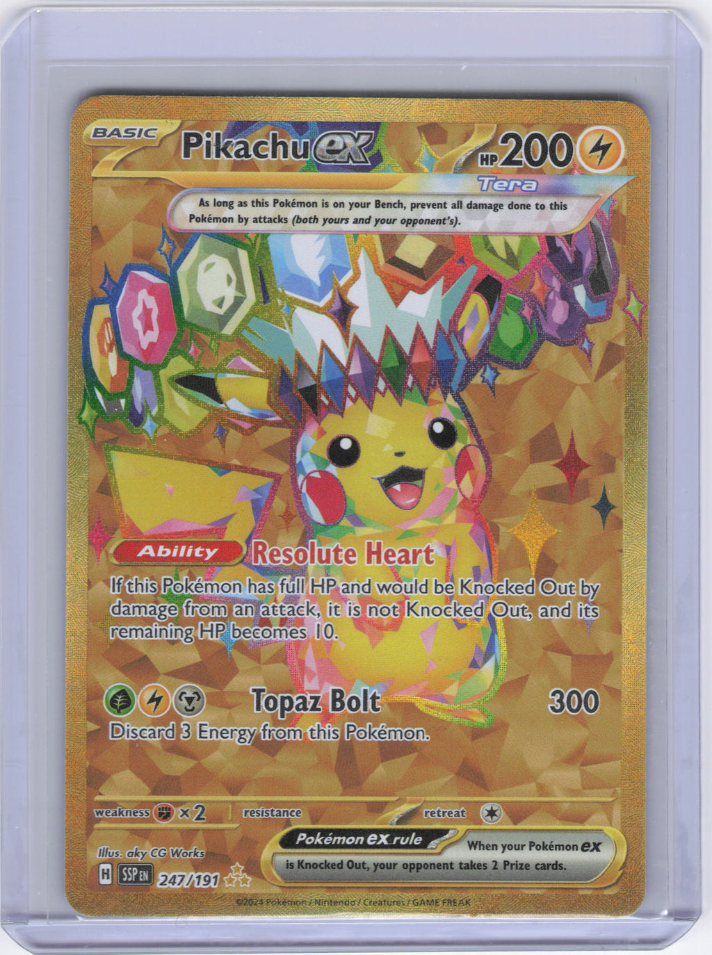 Pikachu ex - 247/191 - SV08: Surging Sparks (SSP)