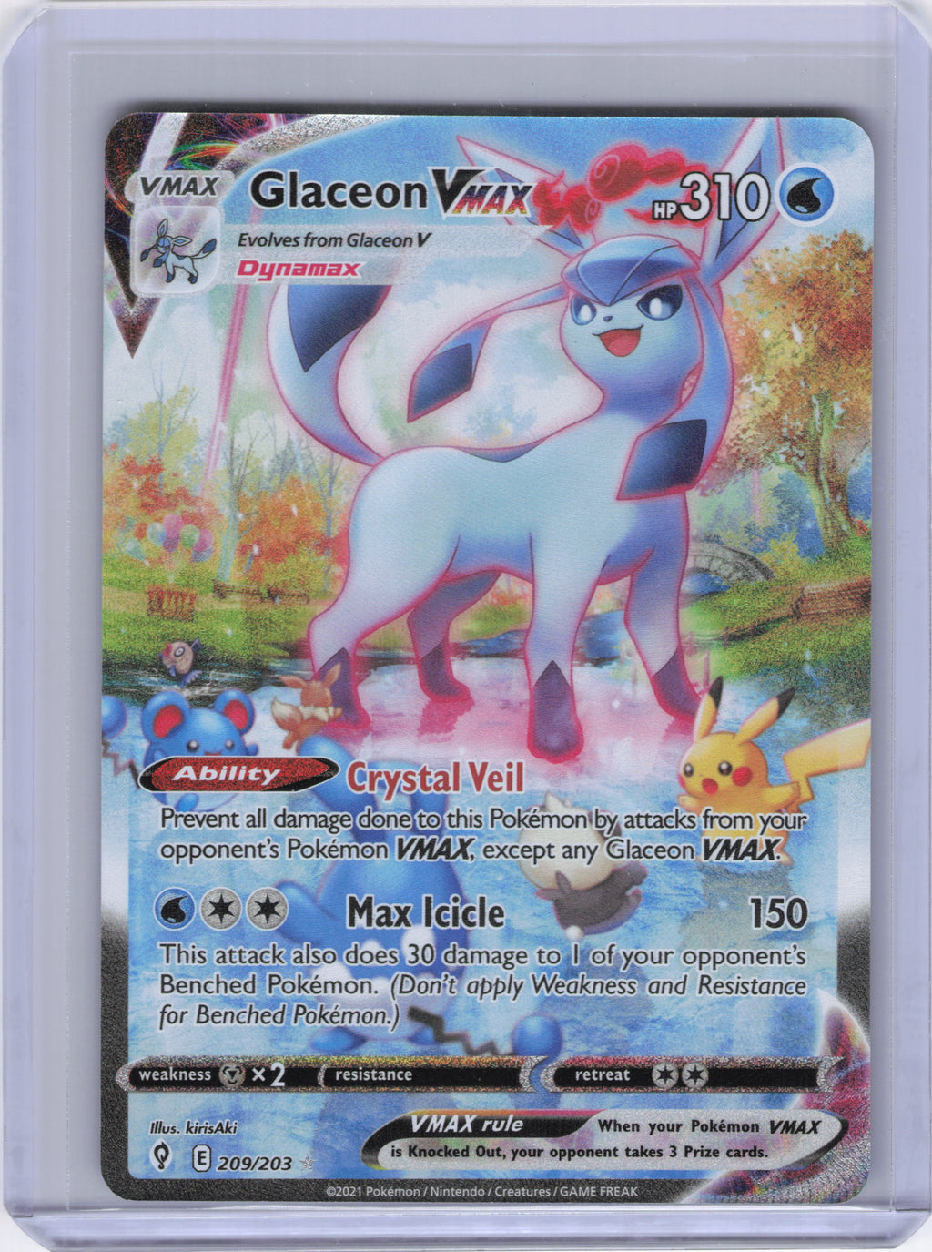 Glaceon VMAX (Alternate Art Secret) - SWSH07: Evolving Skies (SWSH07)