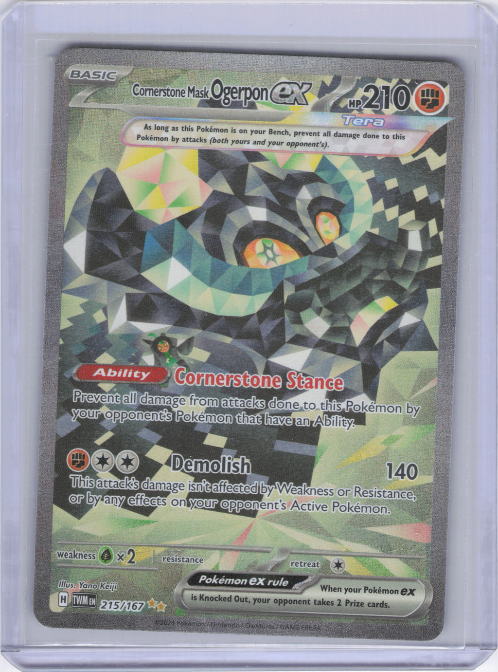 Cornerstone Mask Ogerpon ex - 215/167 - SV06: Twilight Masquerade (TWM)