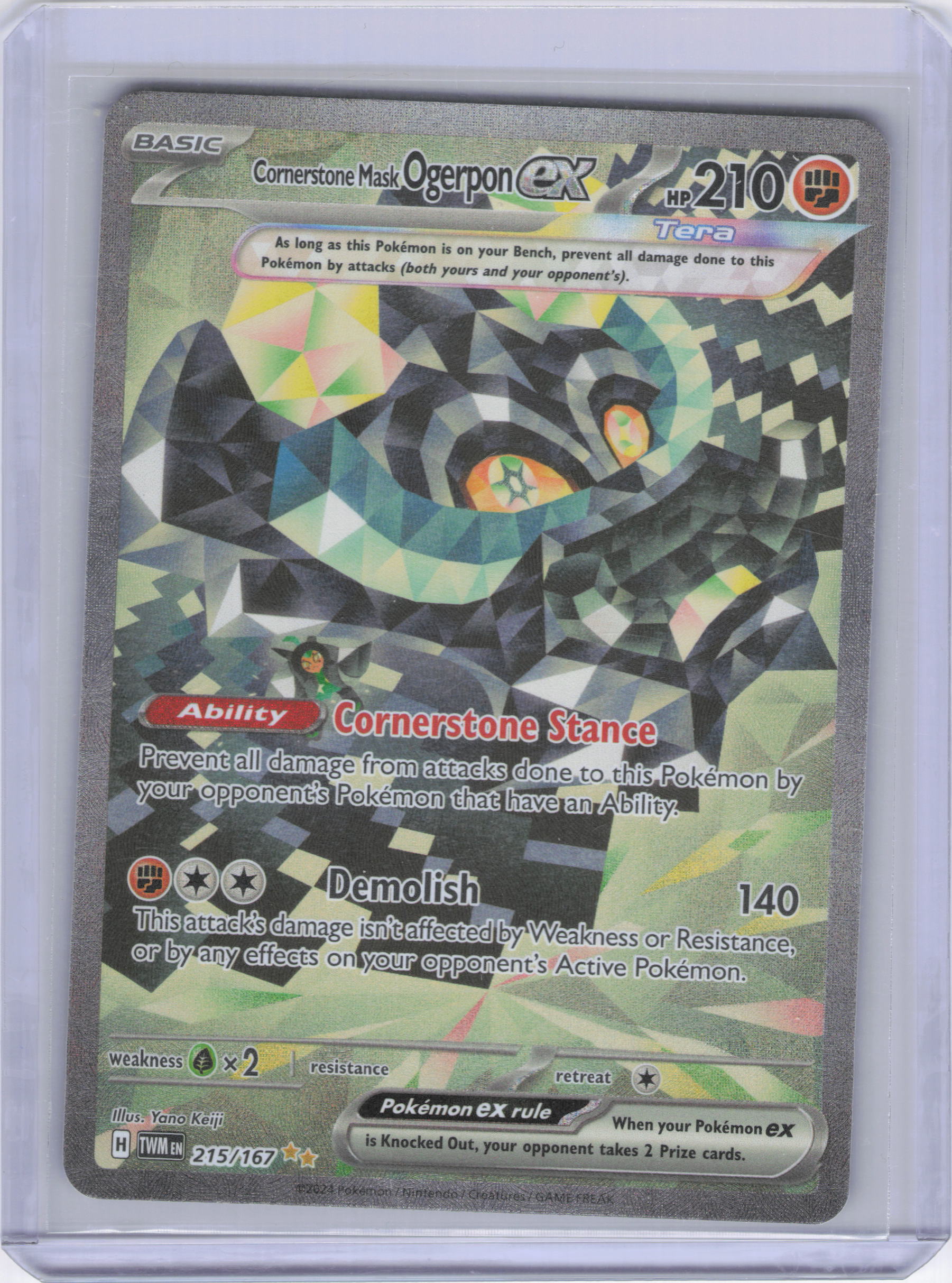 Cornerstone Mask Ogerpon ex - 215/167 - SV06: Twilight Masquerade (TWM)