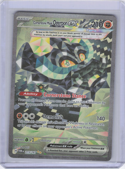 Cornerstone Mask Ogerpon ex - 215/167 - SV06: Twilight Masquerade (TWM)