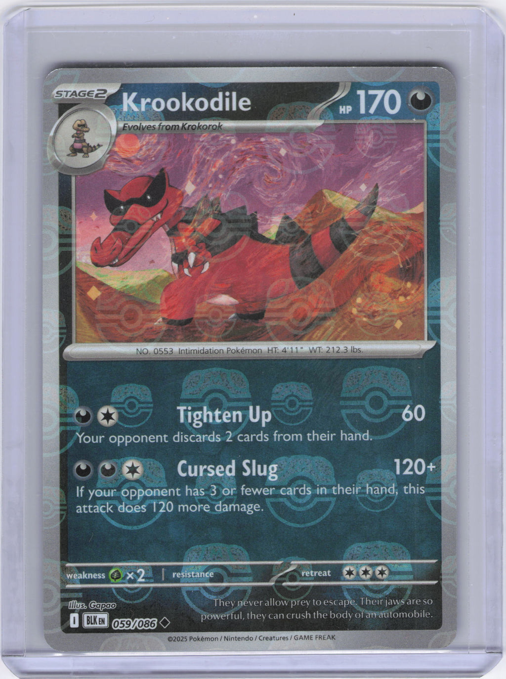 Krookodile (Master Ball Pattern) - SV: Black Bolt (BLK)