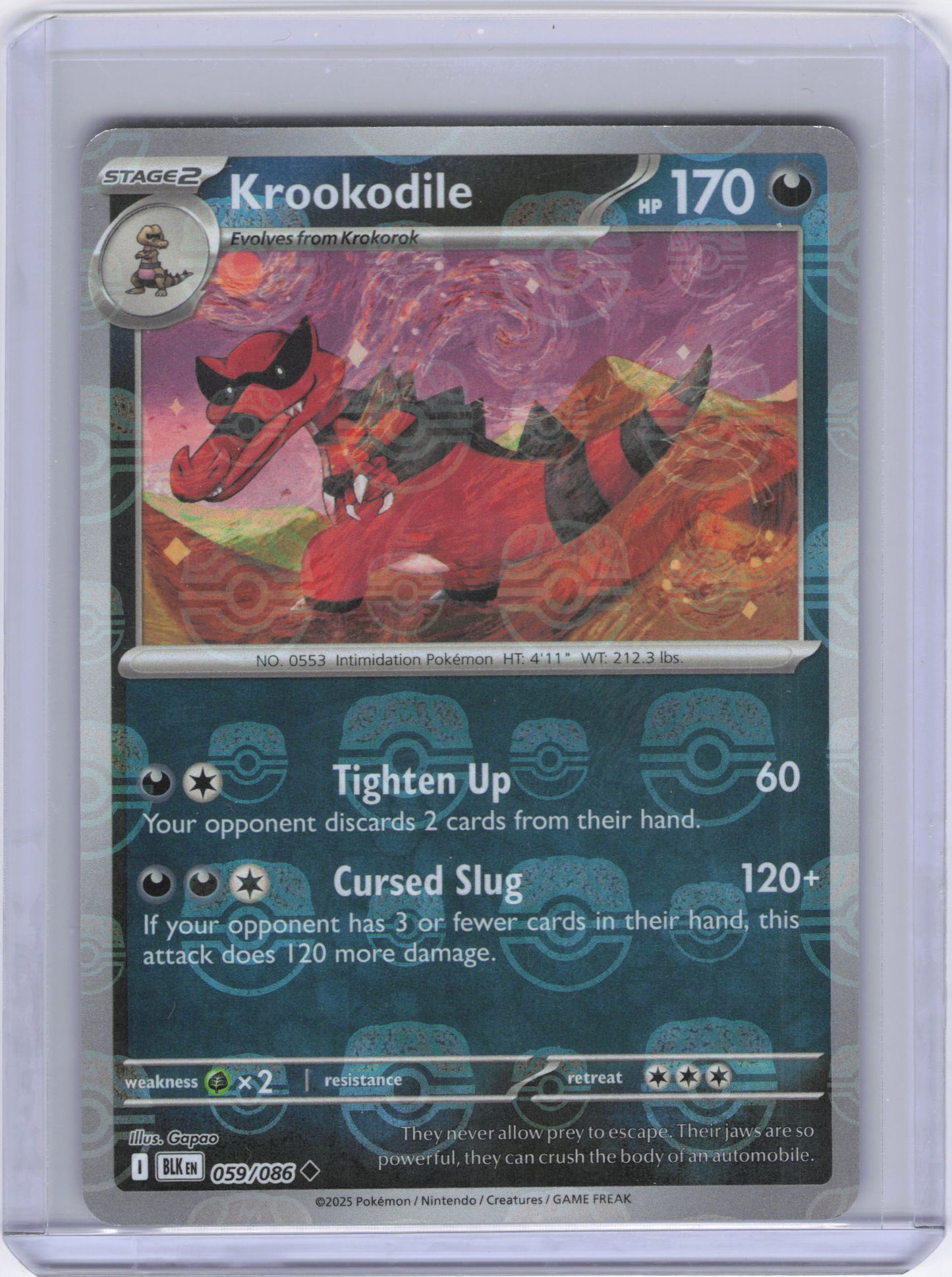 Krookodile (Master Ball Pattern) - SV: Black Bolt (BLK)