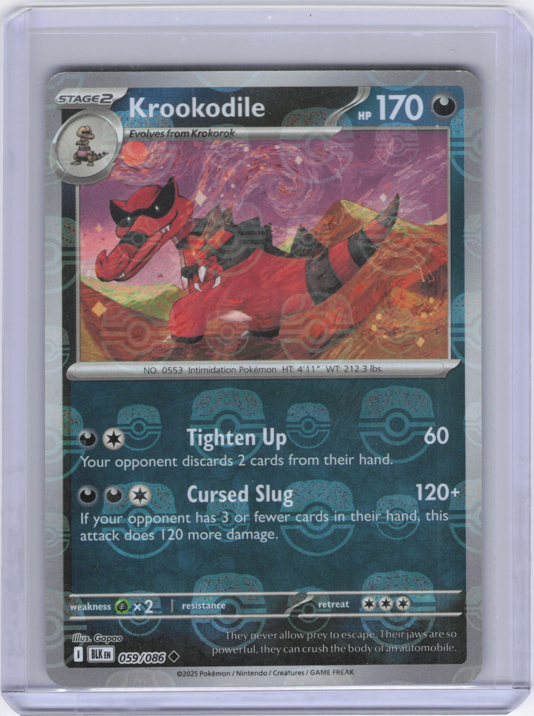 Krookodile (Master Ball Pattern) - SV: Black Bolt (BLK)