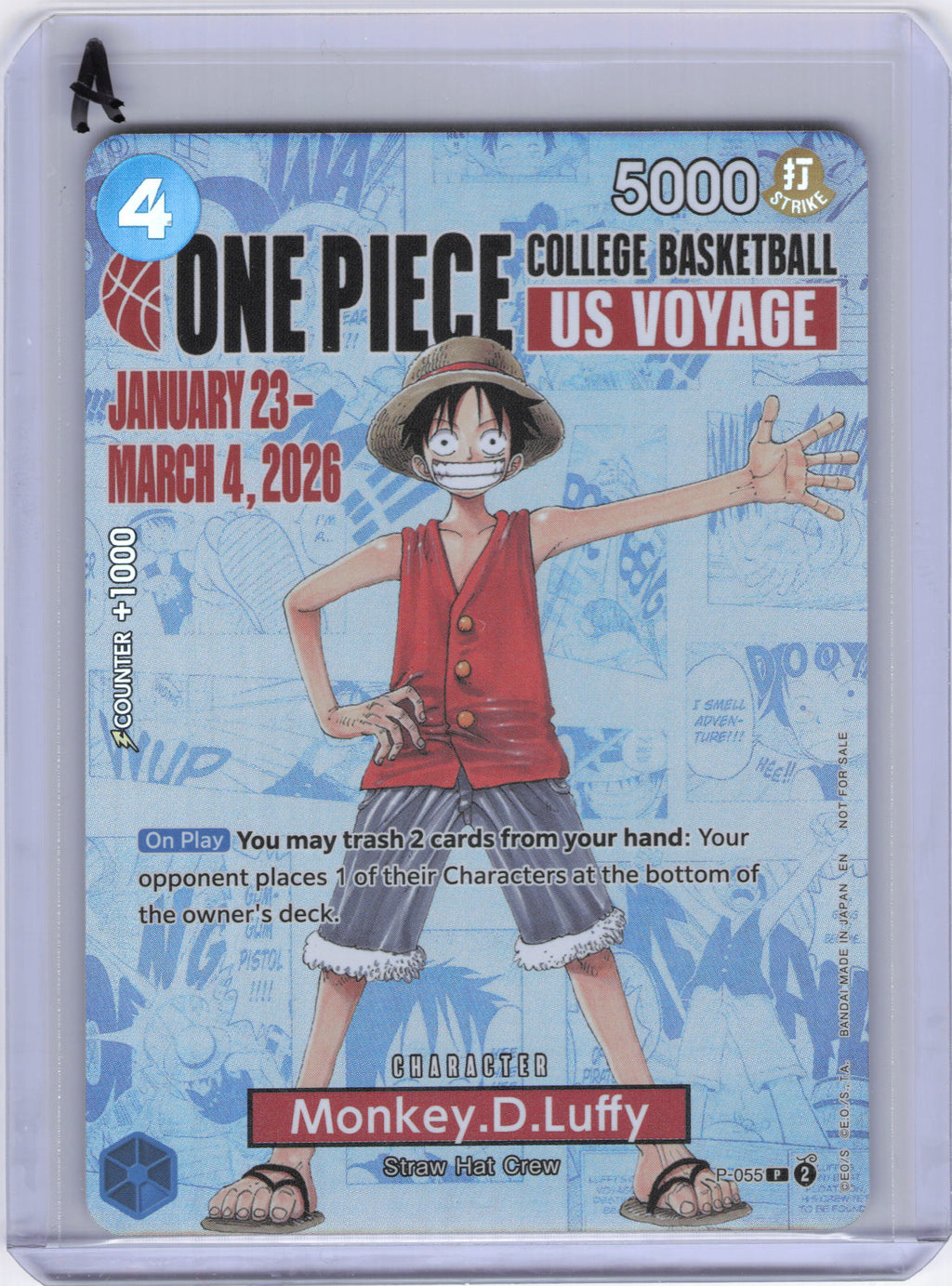 Monkey.D.Luffy (055) (College Basketball US Voyage) - One Piece Promotion Cards (OP-PR)