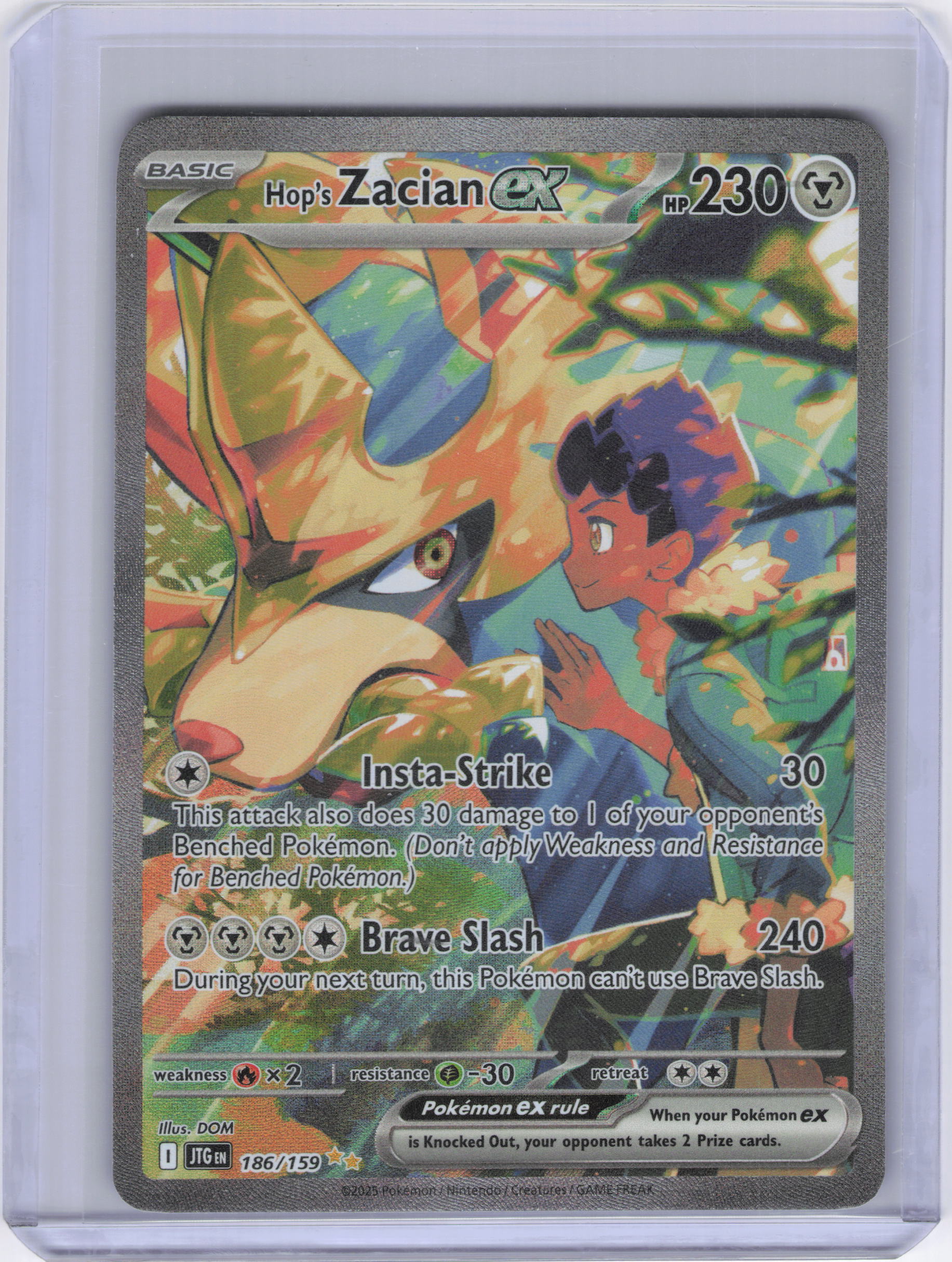 Hop's Zacian ex - 186/159 - SV09: Journey Together (JTG)