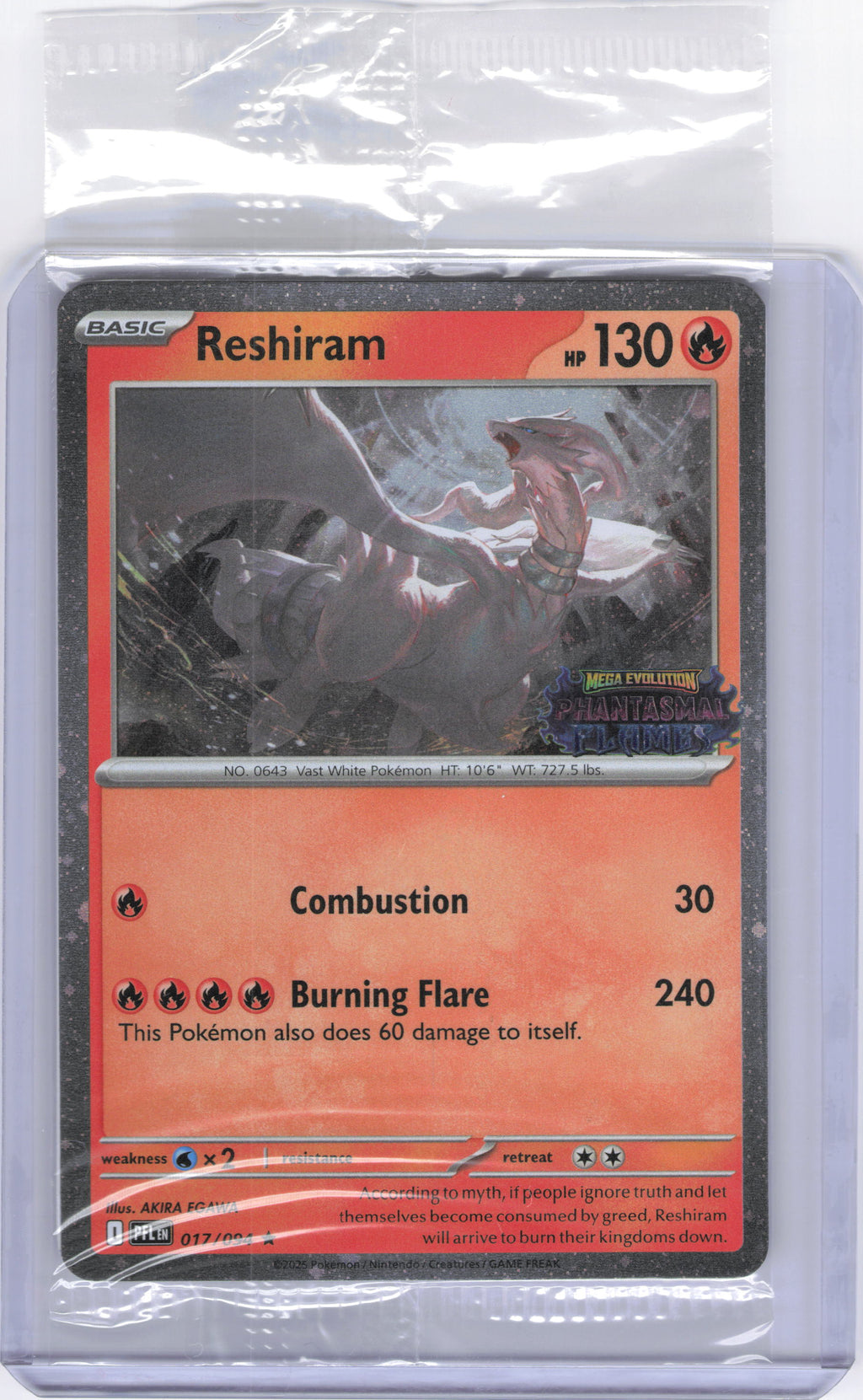 Reshiram (Phantasmal Flames Stamped)