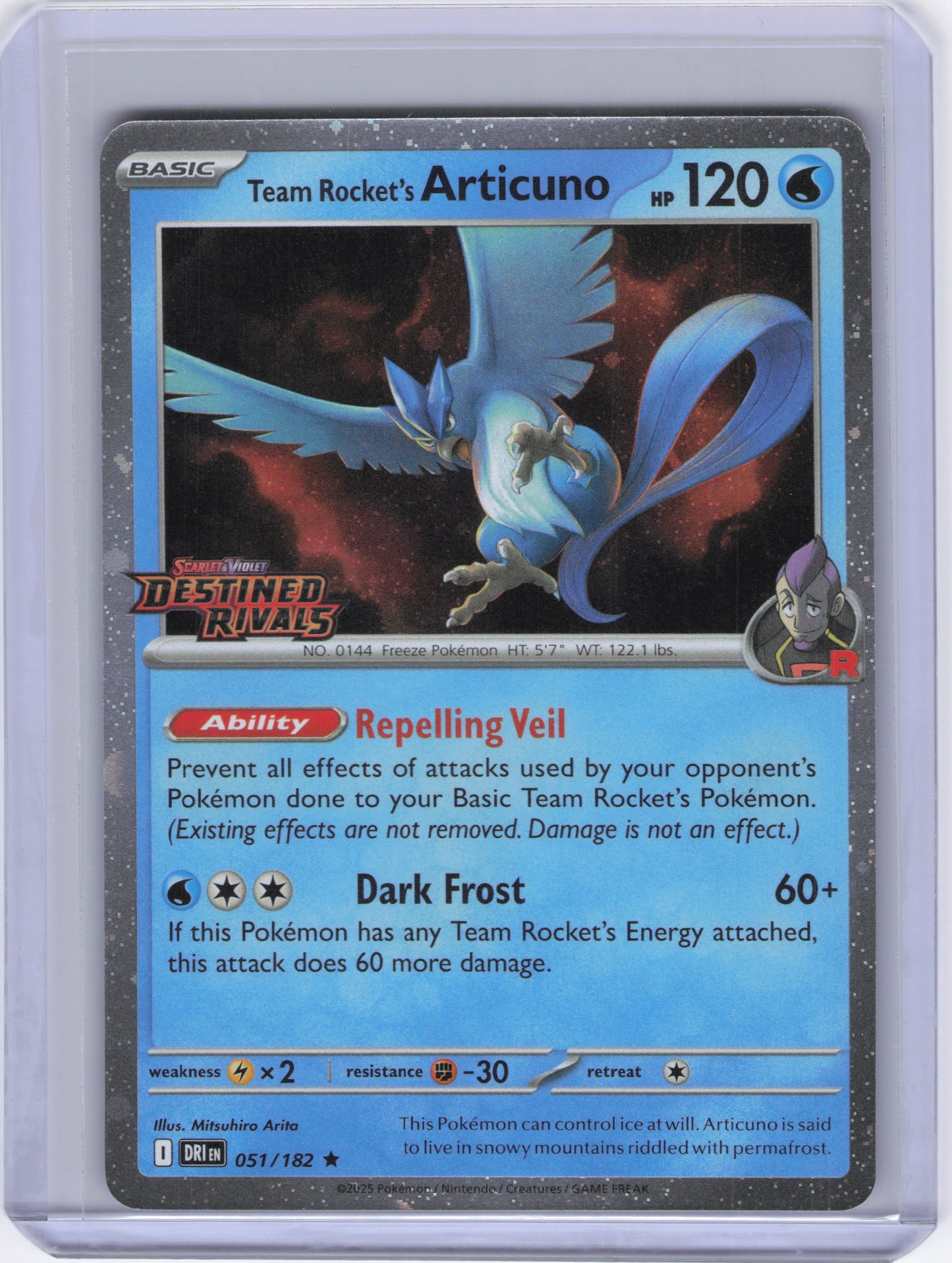 Team Rocket's Articuno - 051/182 (Cosmos Holo) (Destined Rivals Stamp)