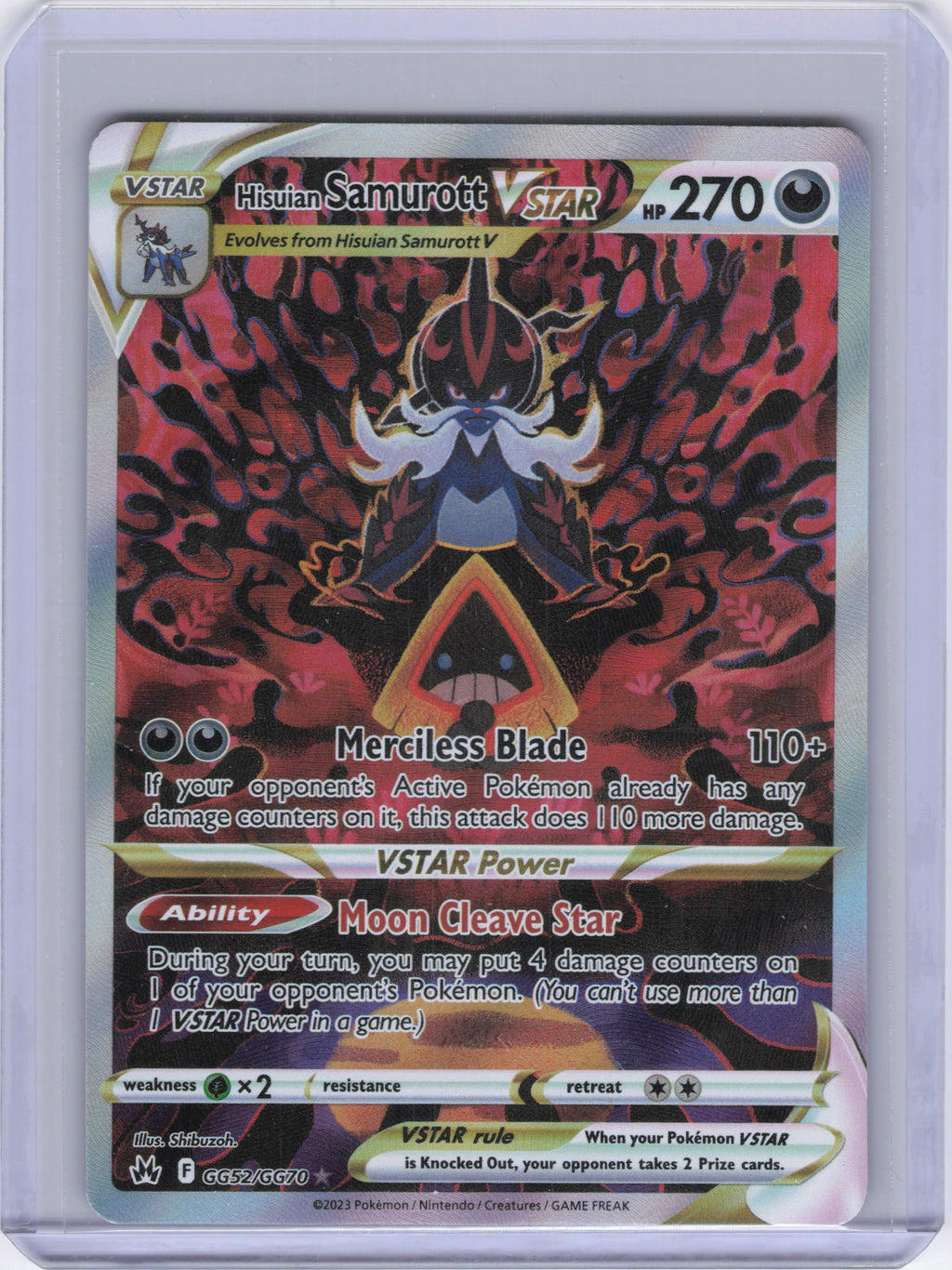 Hisuian Samurott VSTAR - SWSH: Crown Zenith: Galarian Gallery (CRZ:GG)(GG52/GG70)