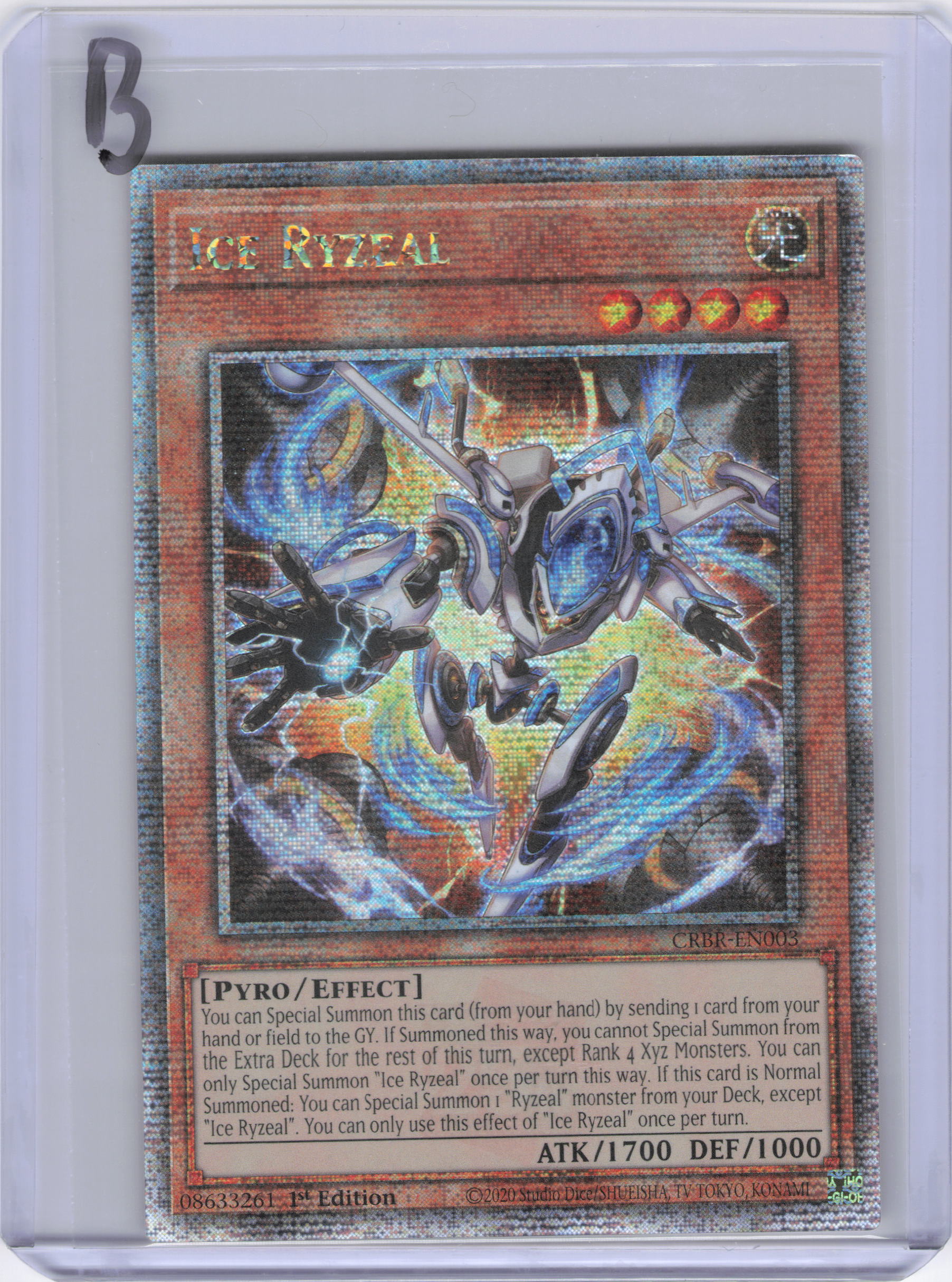 Ice Ryzeal (Quarter Century Secret Rare) - Crossover Breakers (CRBR)