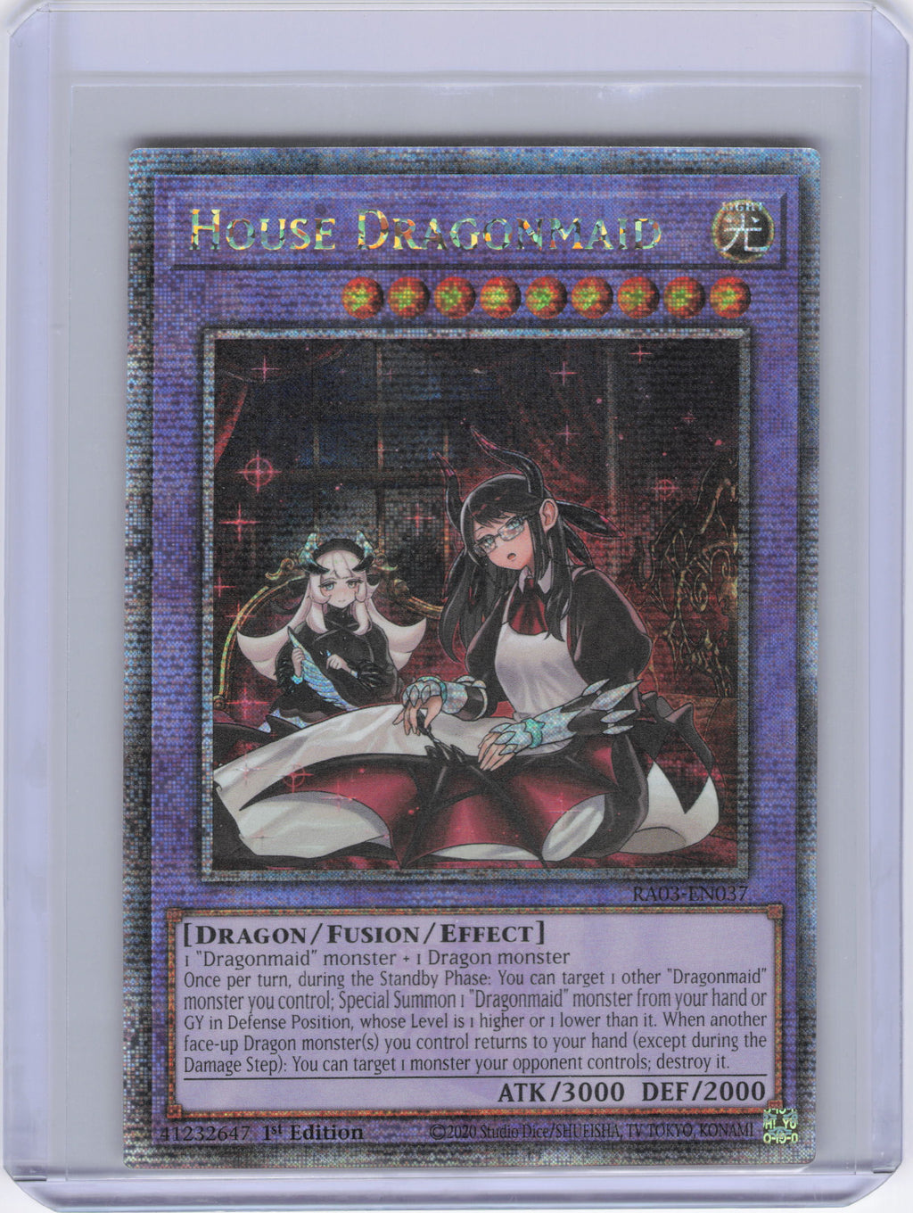 House Dragonmaid (Alternate Art) (Quarter Century Secret Rare) - Quarter Century Bonanza (RA03)